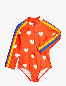 Hearts aop ls uv swimsuit, Mini Rodini