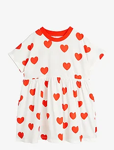 Hearts aop ss dress, Mini Rodini