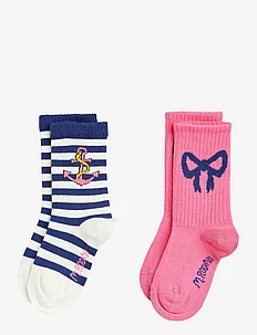 Bow 2-pack socks, Mini Rodini