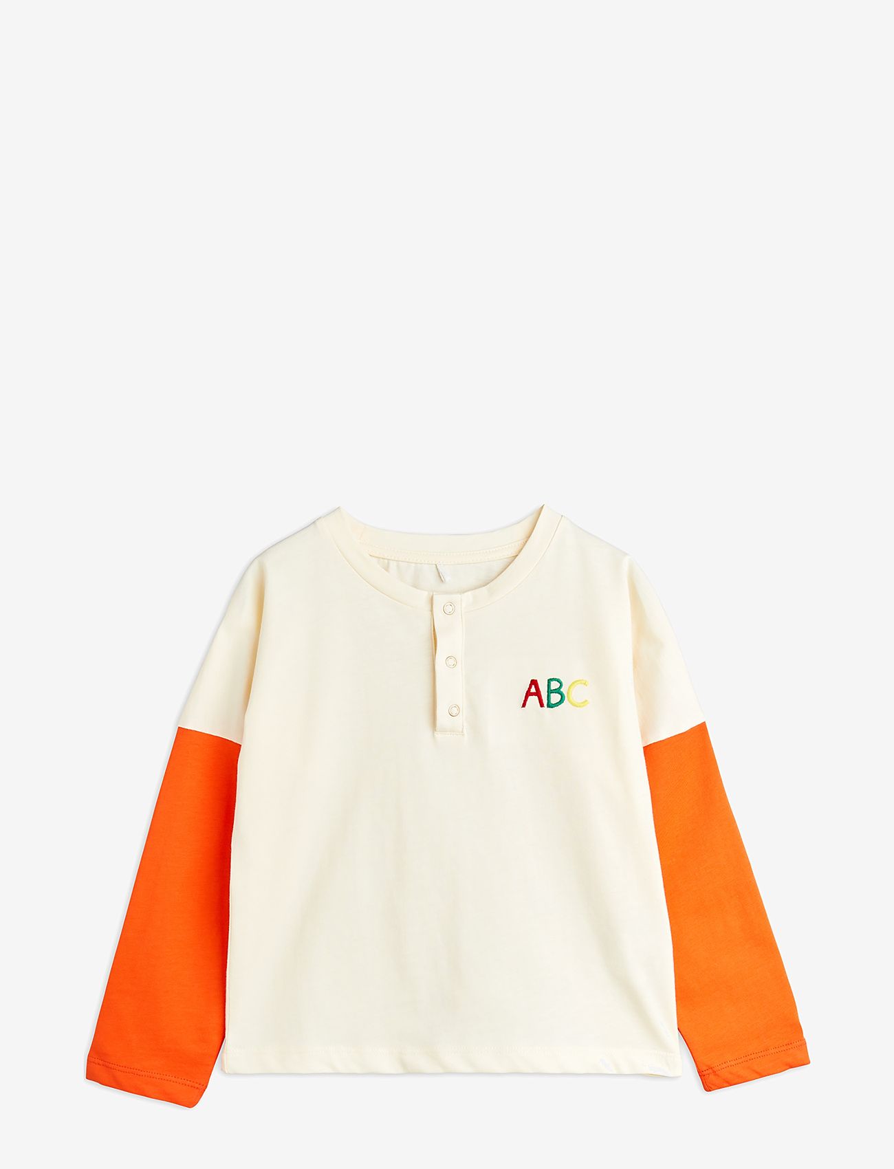 Mini Rodini - ABC emb grandpa - långärmade t-shirts - offwhite - 0