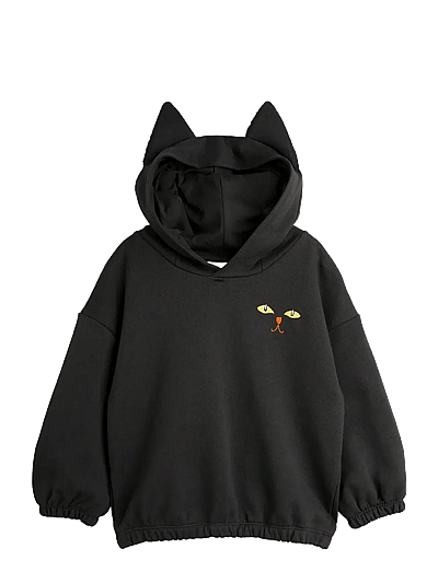 Mini Rodini Cat ears hoodie - Baby 0 bis 2 Jahren - BLACK / black