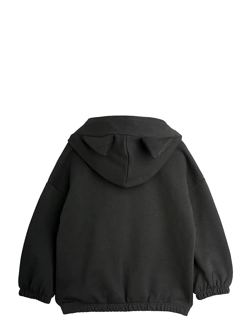 Mini Rodini - Cat ears hoodie - džemperi ar kapuci - black - 2