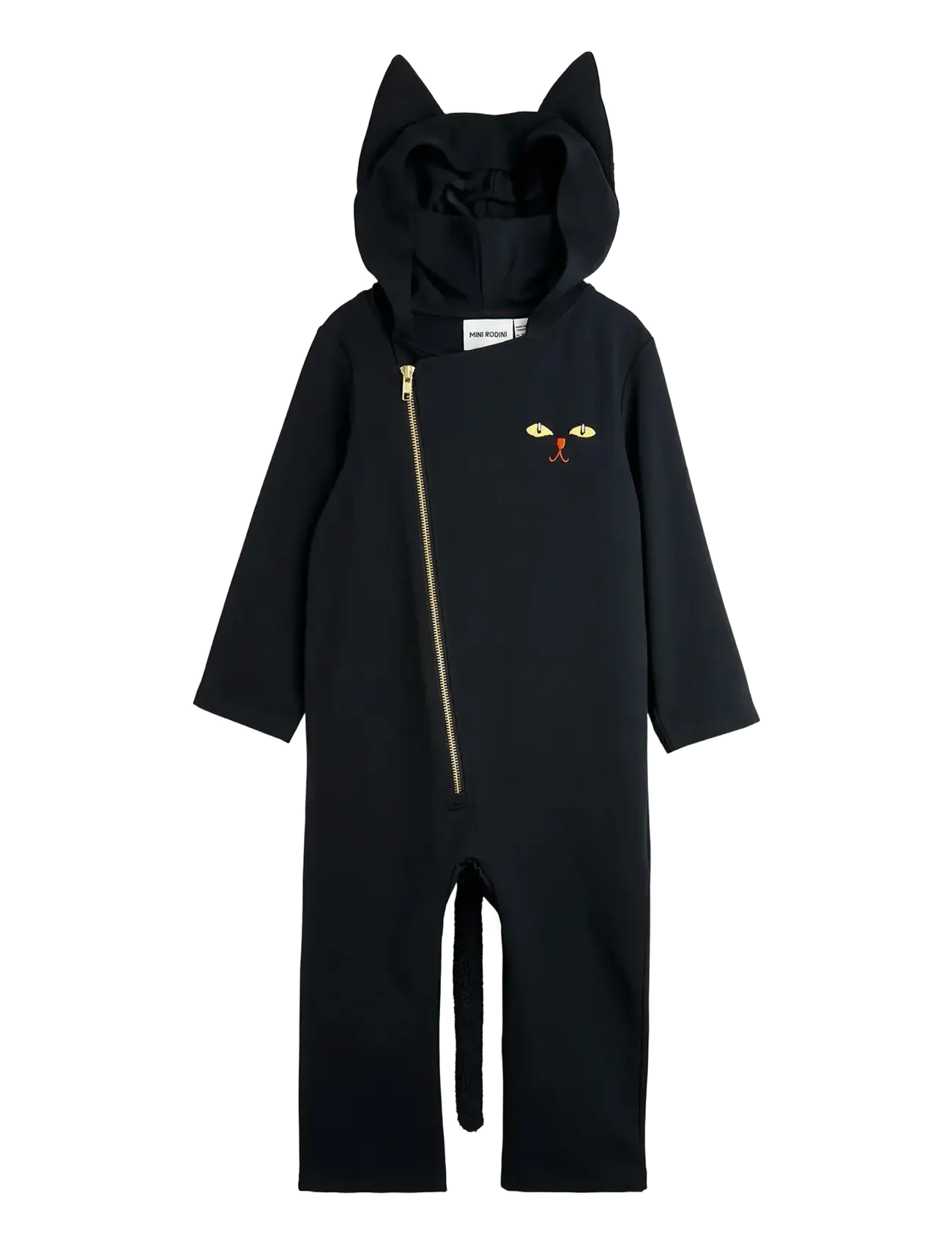 Mini Rodini Catsuit onesie - Pikkade varrukatega - BLACK / black