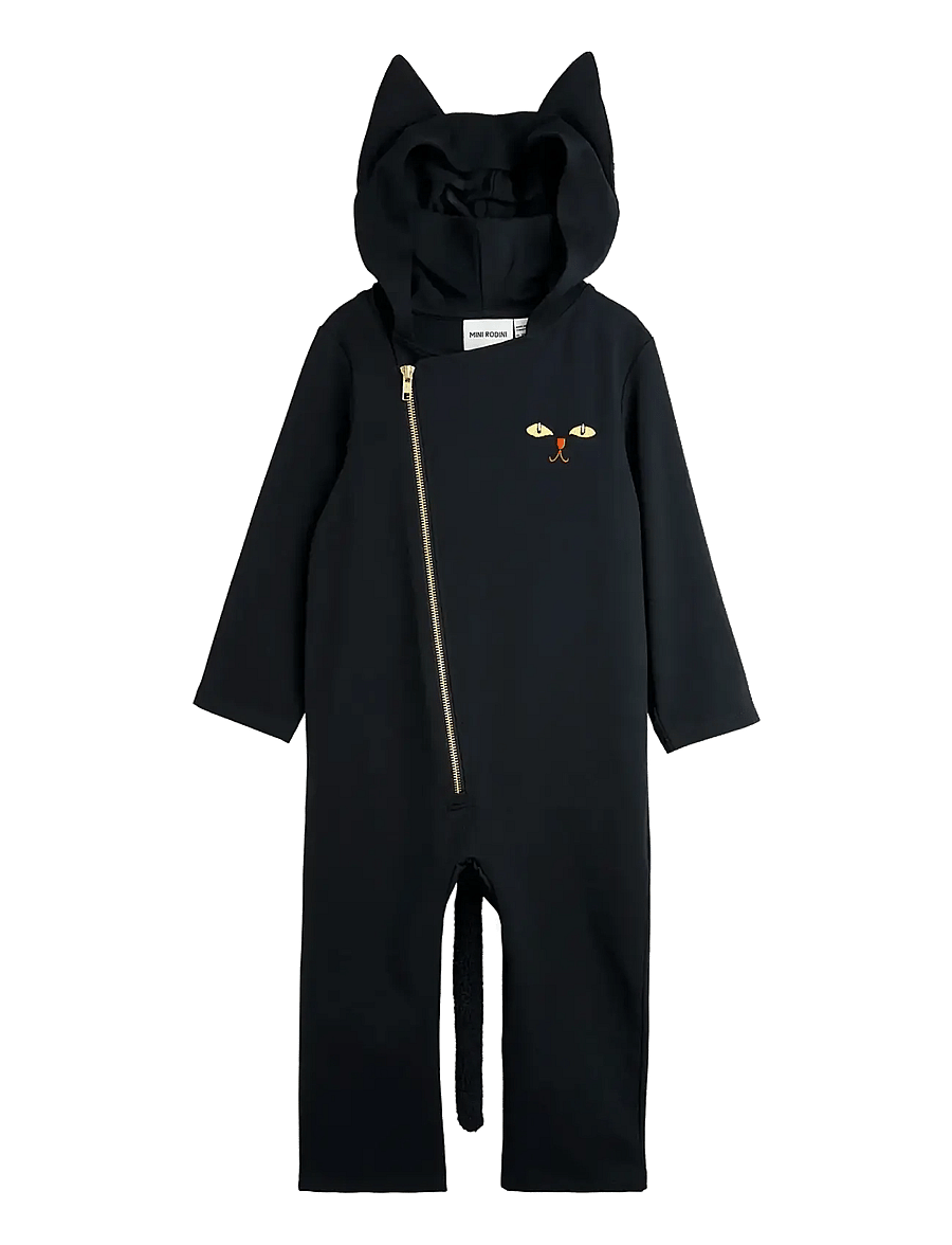 Mini Rodini - Catsuit onesie - pikkade varrukatega - black - 0