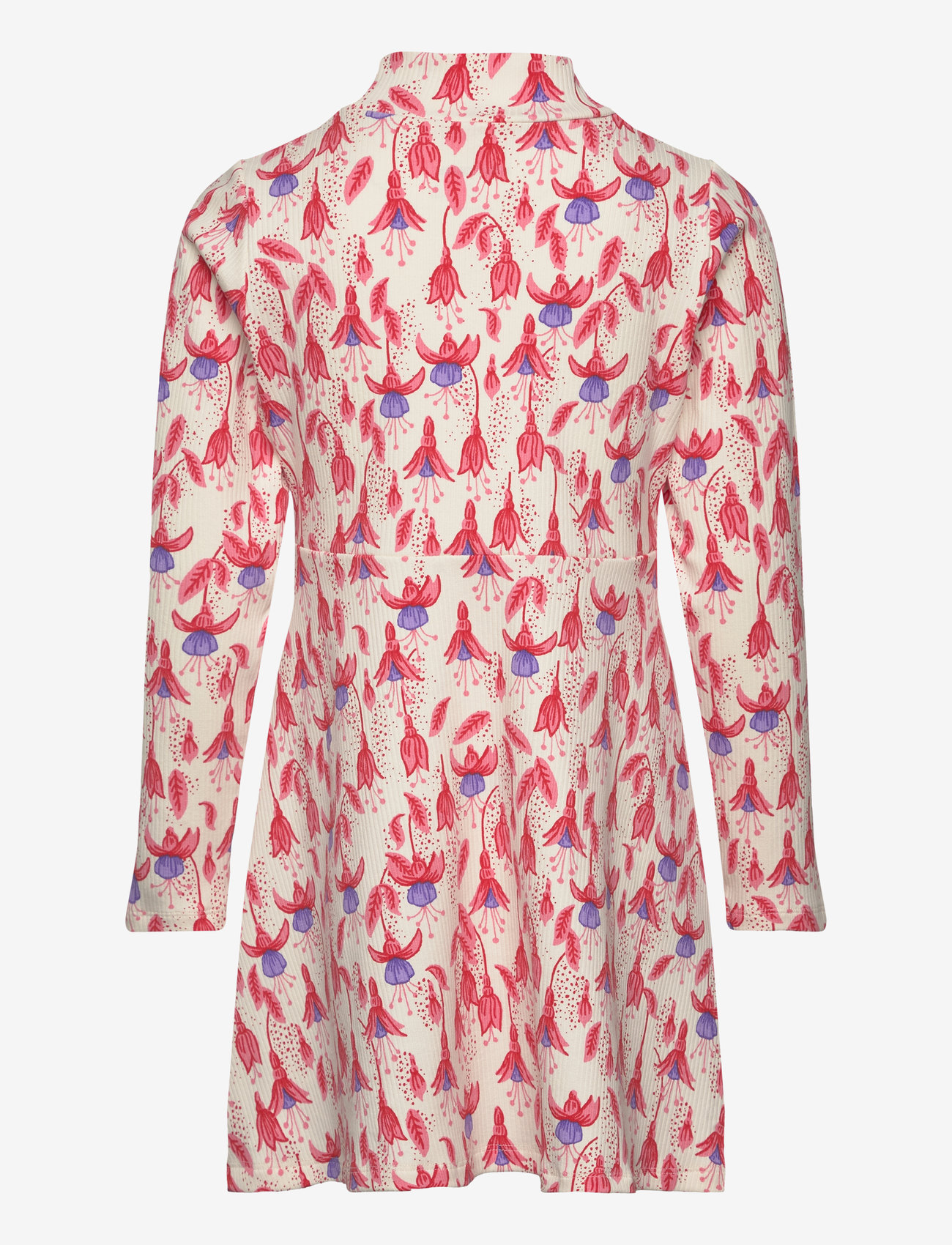 Mini Rodini - Fuchsia aop ls dress - langærmede hverdagskjoler - red - 1