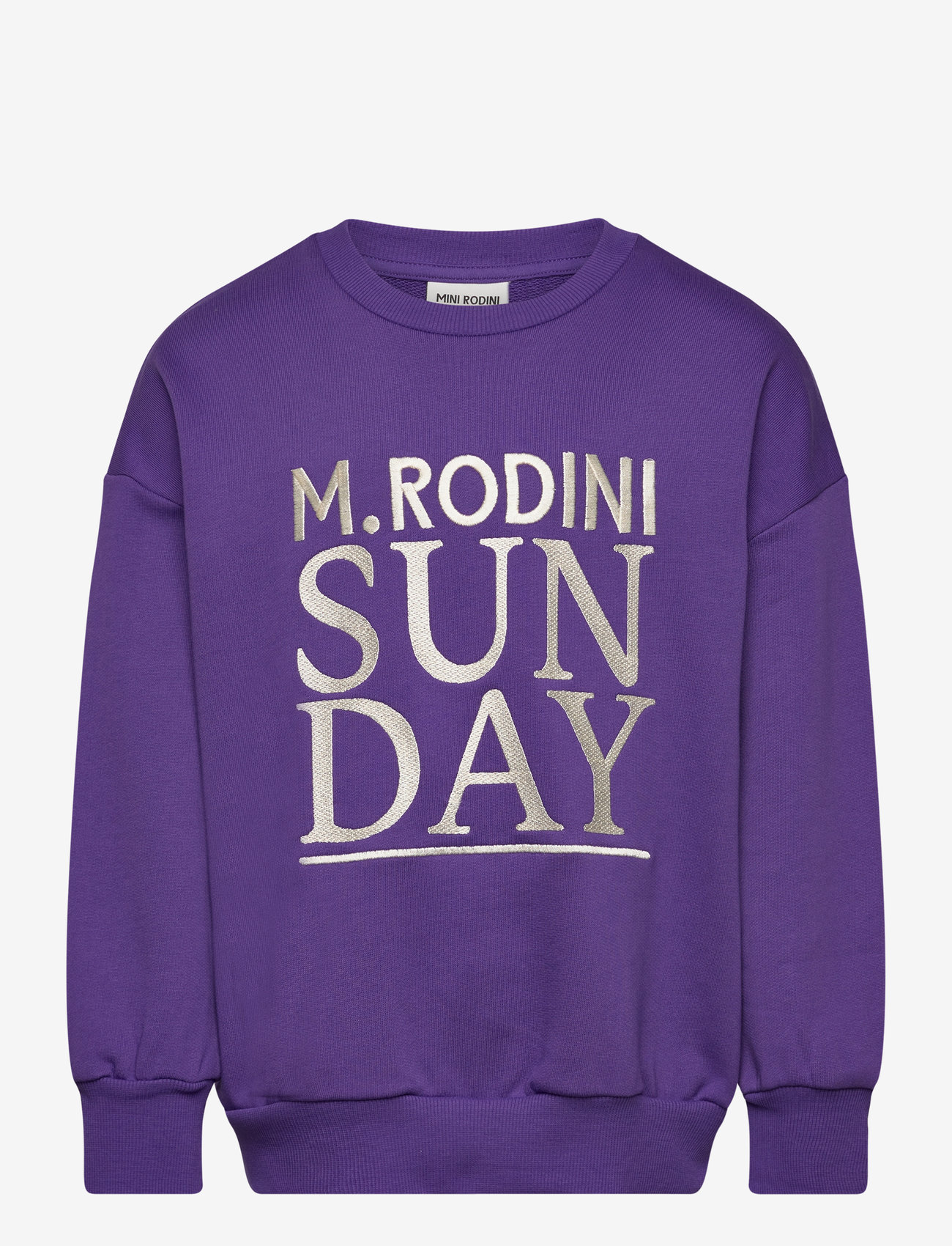 Mini Rodini - Sunday emb sweatshirt - purple - 0