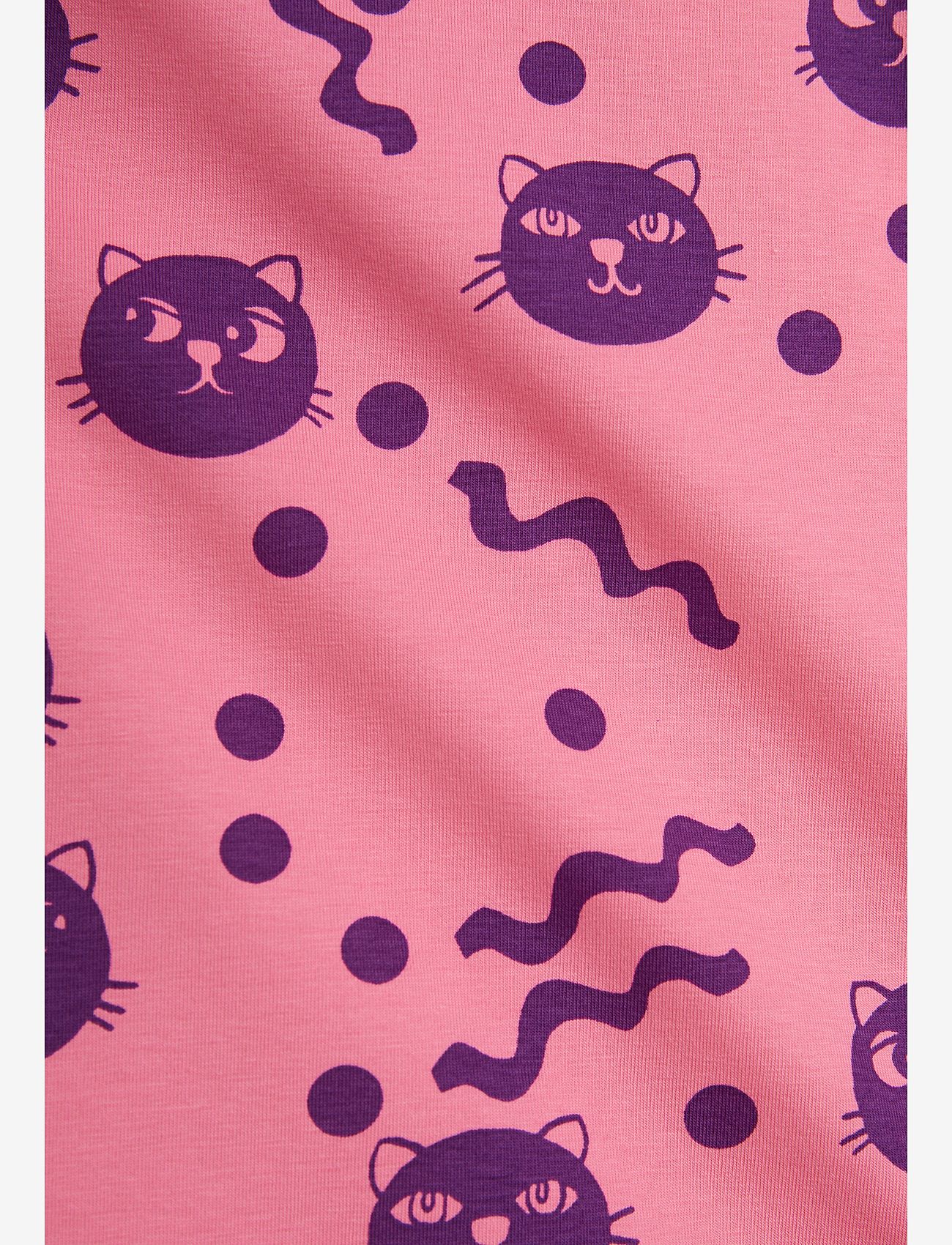 Mini Rodini - Squiggly cats aop ss tee - lühikeste varrukatega - pink - 2
