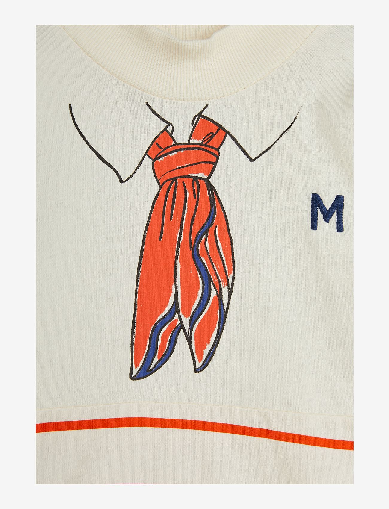 Mini Rodini - Scarf sp ls dress - pikkade varrukatega beebi kleidid - offwhite - 2