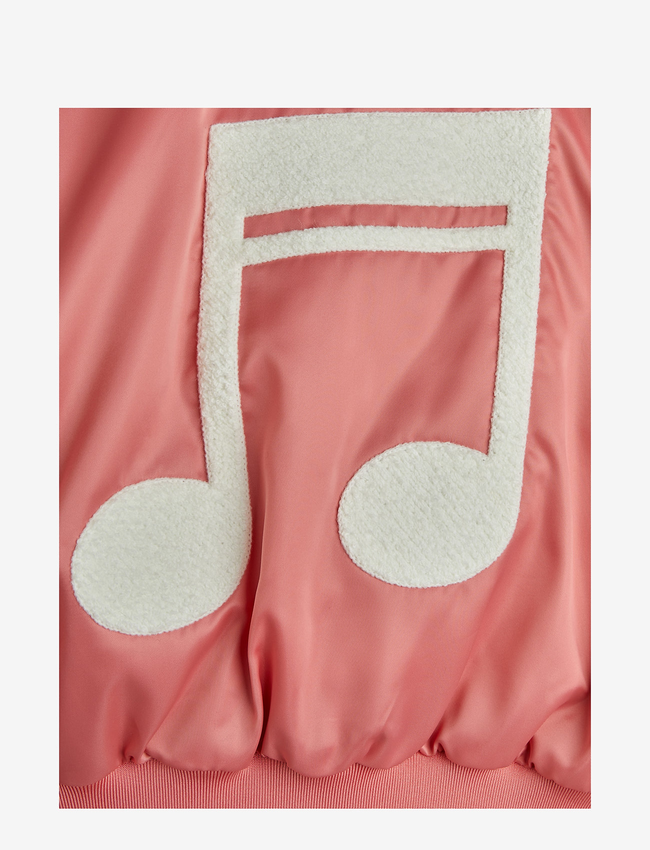 Mini Rodini - Note chenille satin baseball jacket - vårjackor - pink - 3