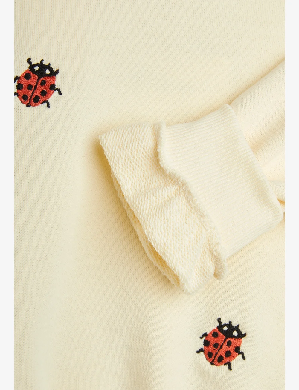 Mini Rodini - Ladybugs emb lace sweatshirt - sweatshirts - offwhite - 3