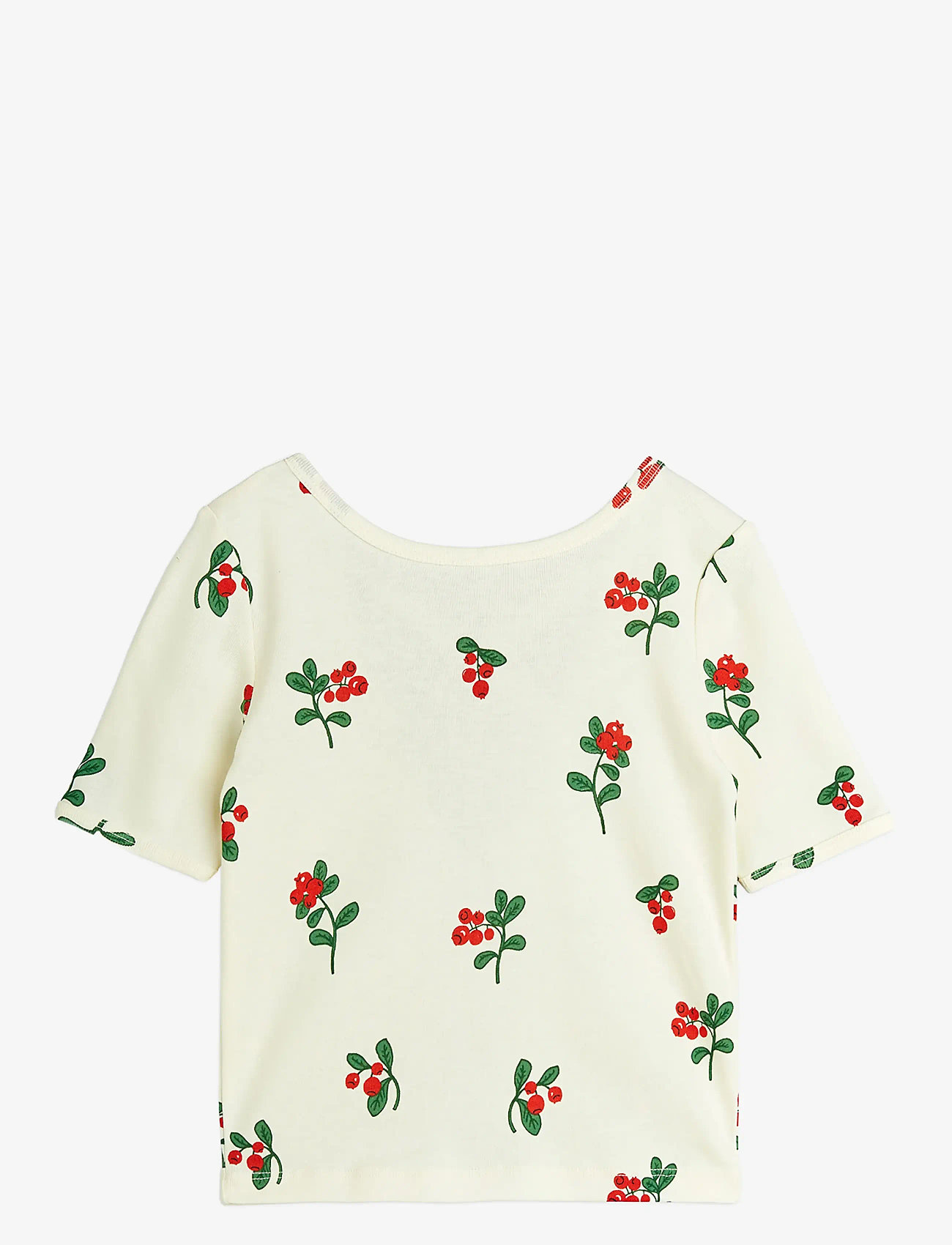 Mini Rodini - Lingonberries aop ballet ss tee - kurzärmelige - offwhite - 0