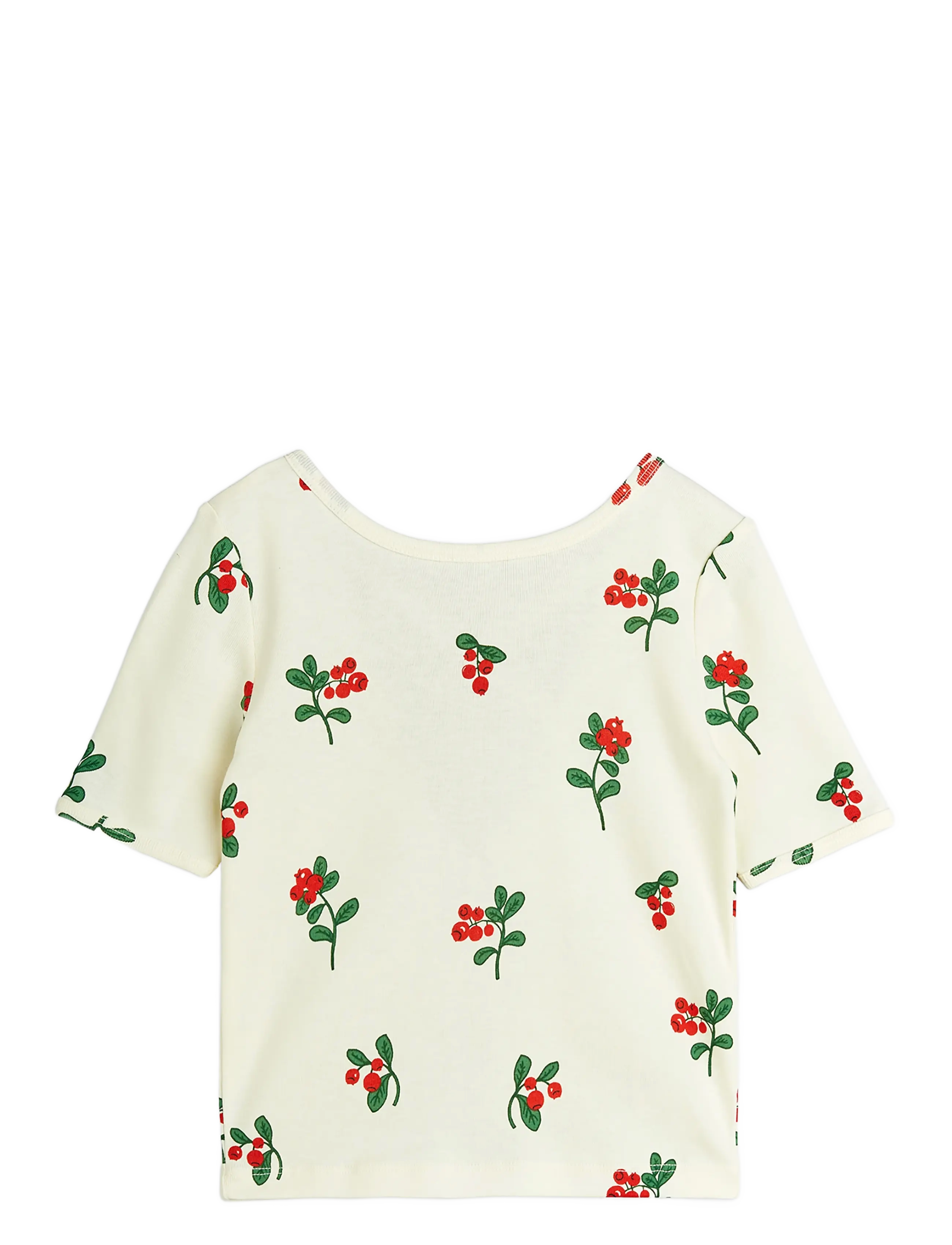Mini Rodini Lingonberries aop ballet ss tee - Tøj - OFFWHITE / white