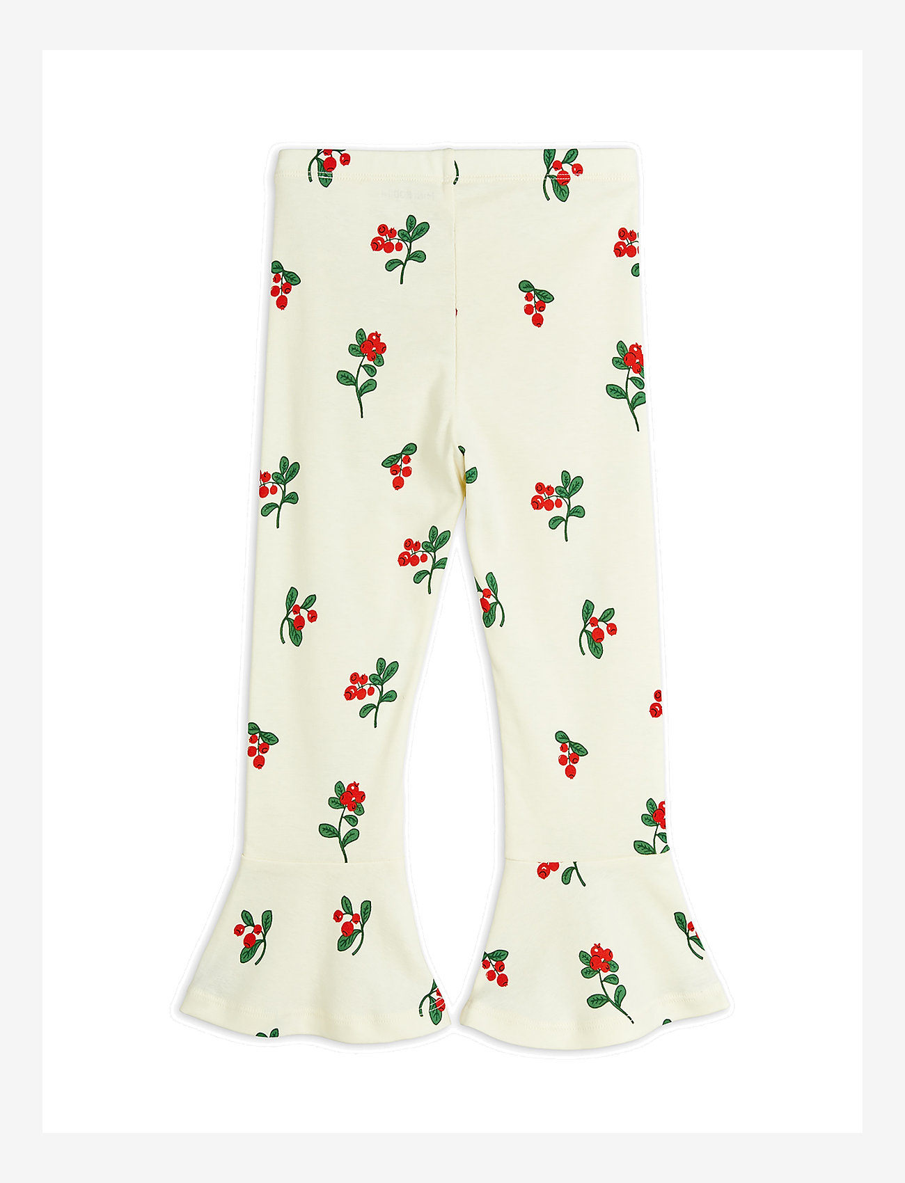 Mini Rodini - Lingonberries aop flared trousers - offwhite - 1