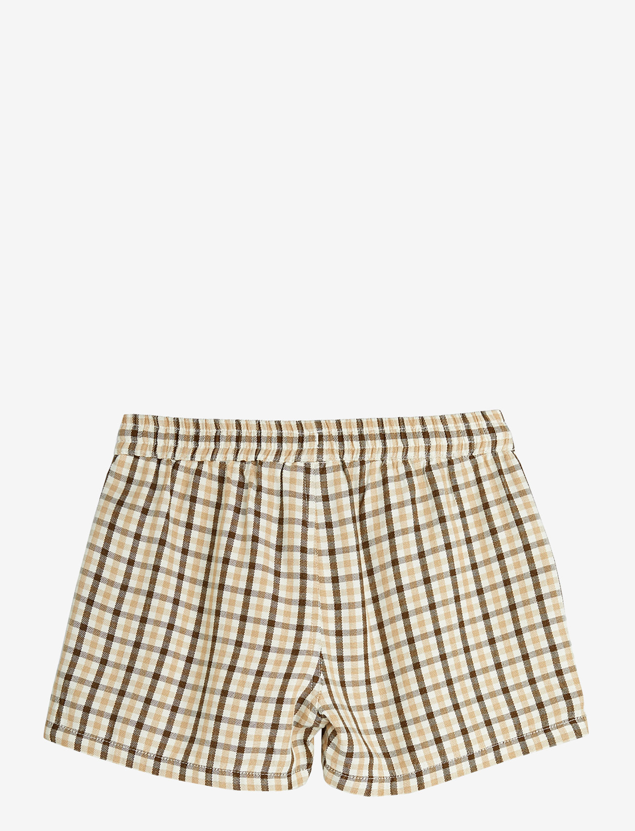 Mini Rodini - Gingham yd woven shorts - casual shorts - beige - 1