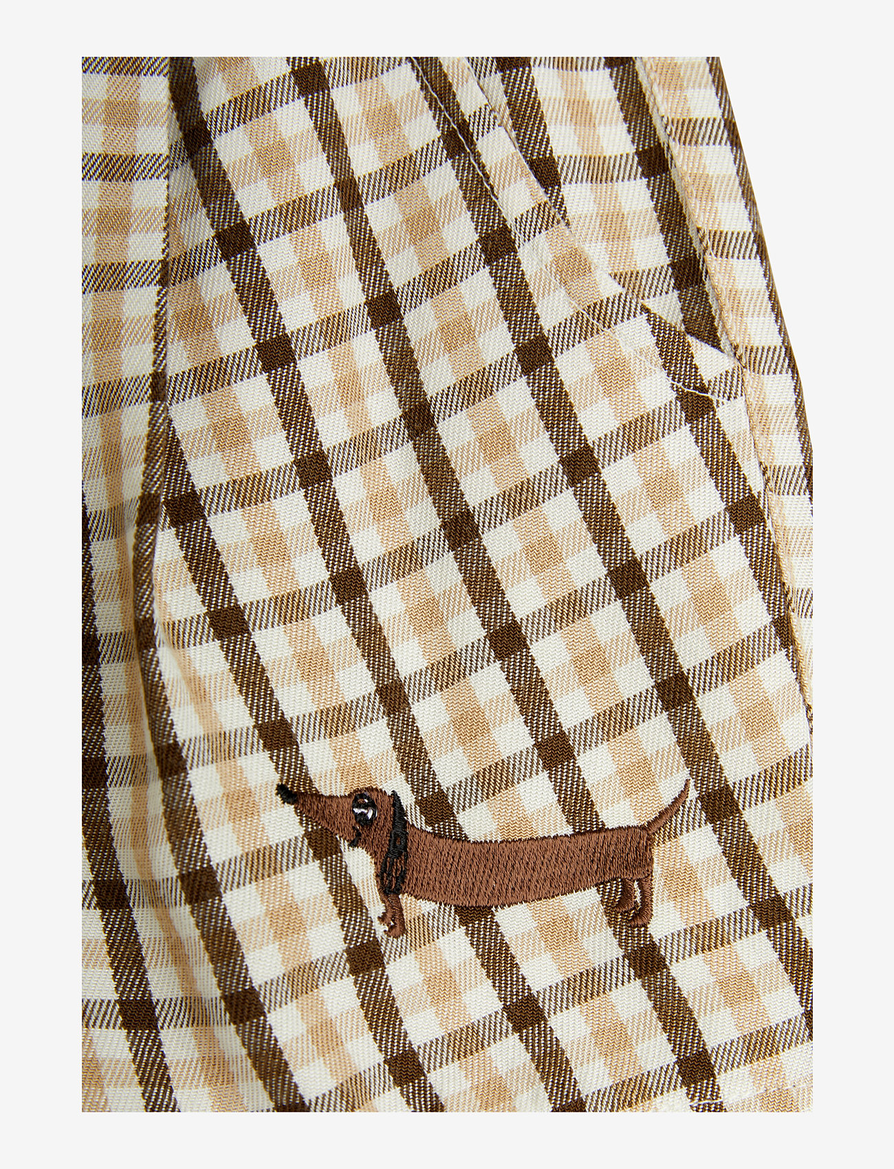 Mini Rodini - Gingham yd woven shorts - casual shorts - beige - 2