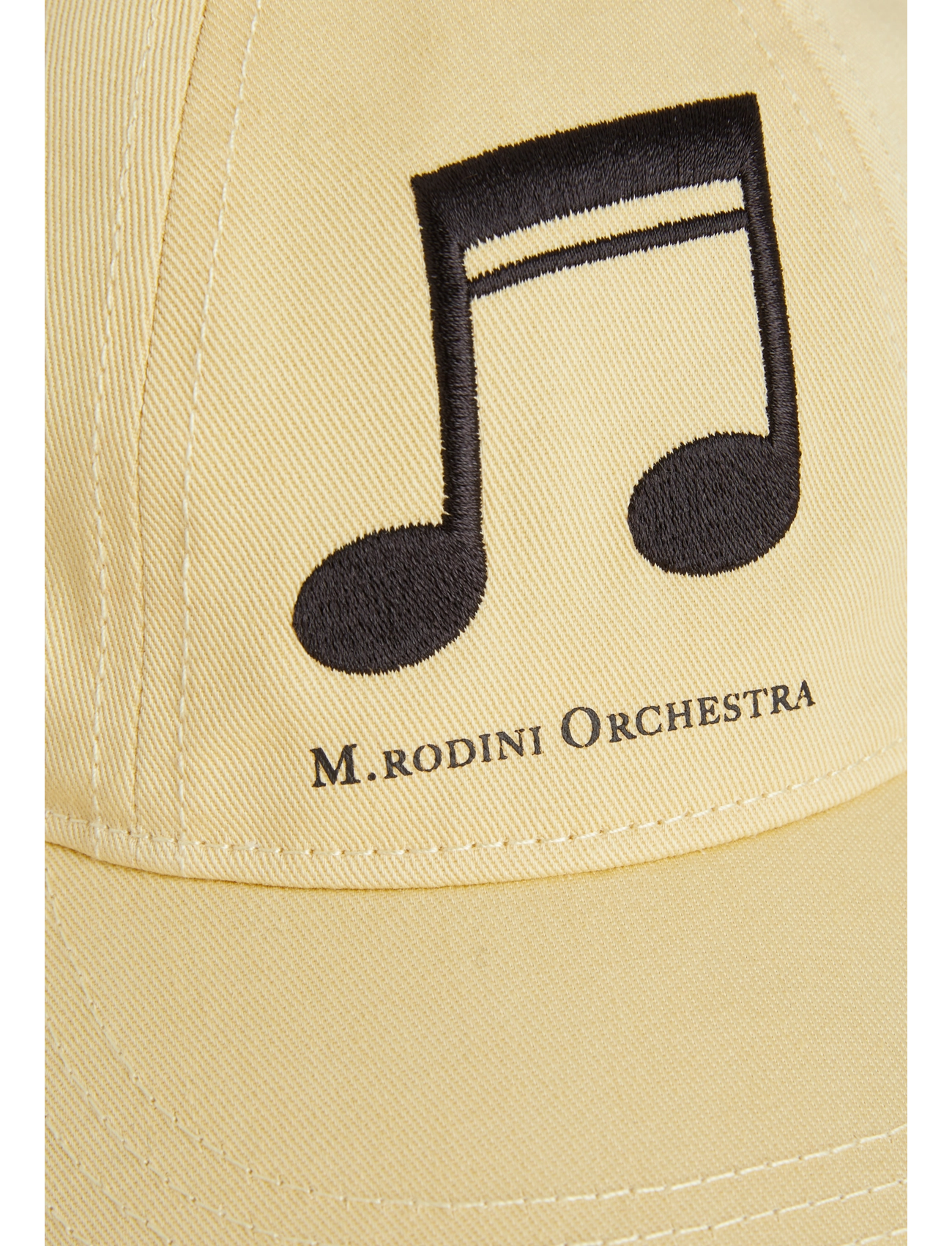 Mini Rodini - Note emb soft cap - yellow - 2