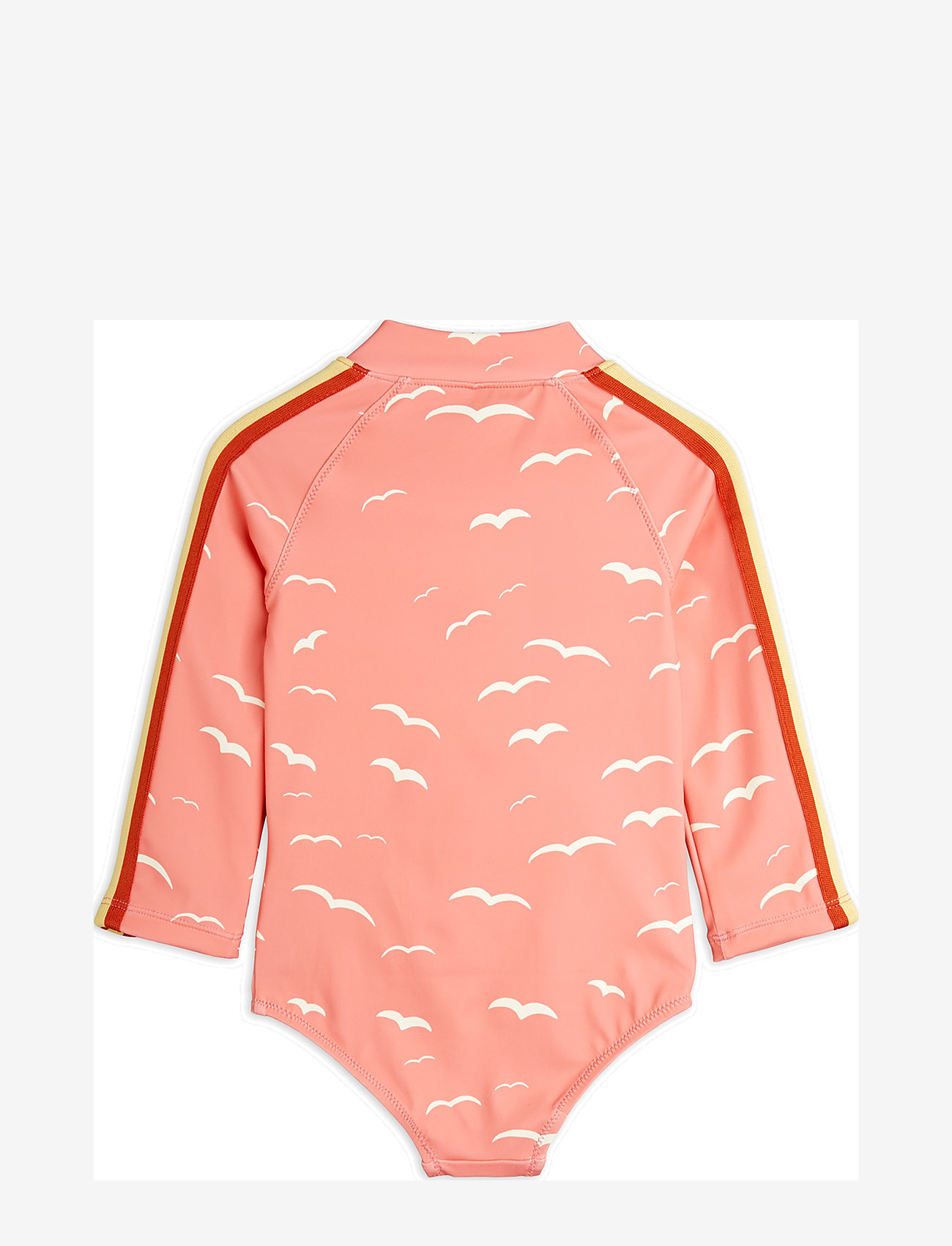 Mini Rodini - Seagull aop ls swimsuit - badedragter - pink - 1