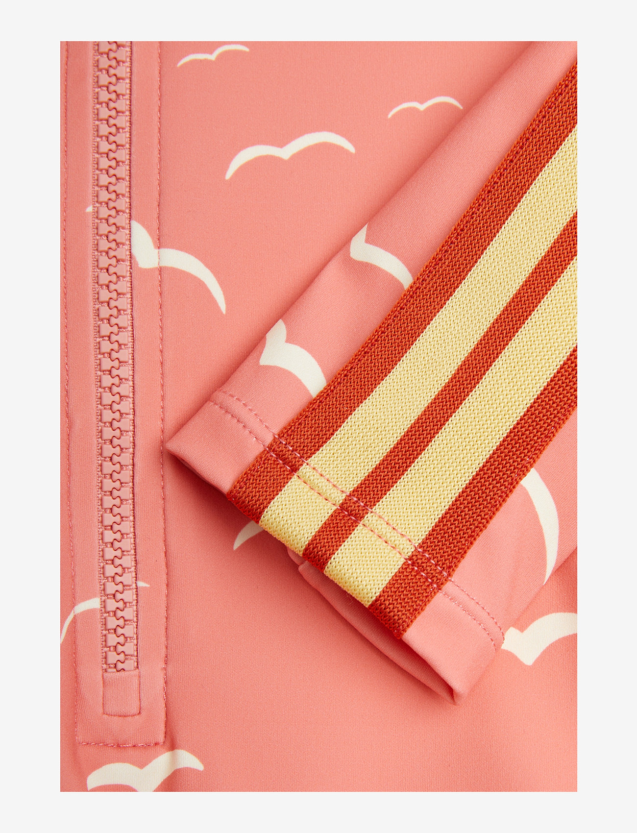 Mini Rodini - Seagull aop ls swimsuit - badedragter - pink - 2