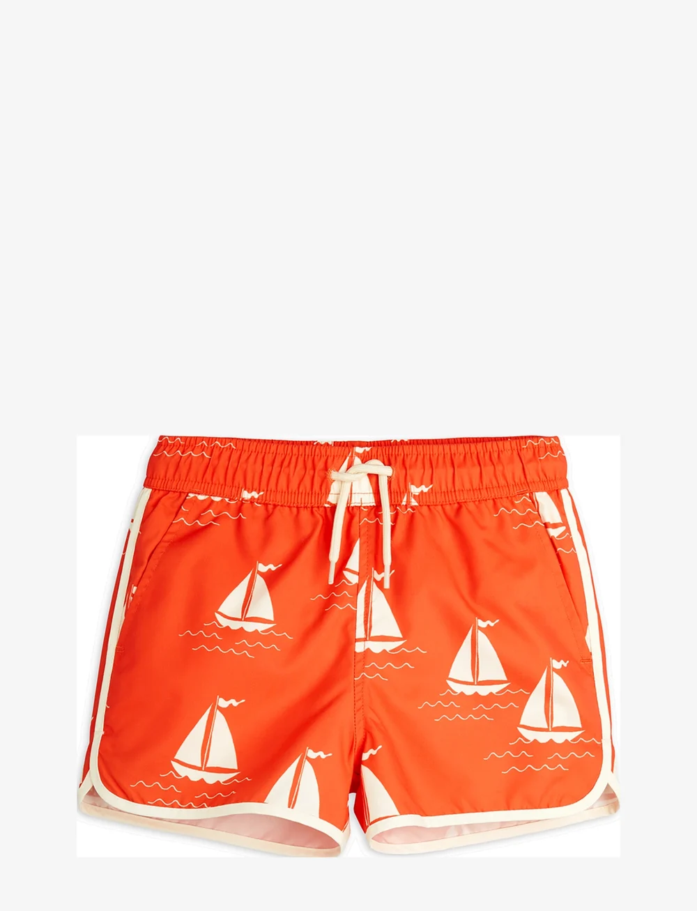 Mini Rodini - Sailing boats aop swim shorts - badshorts - red - 0