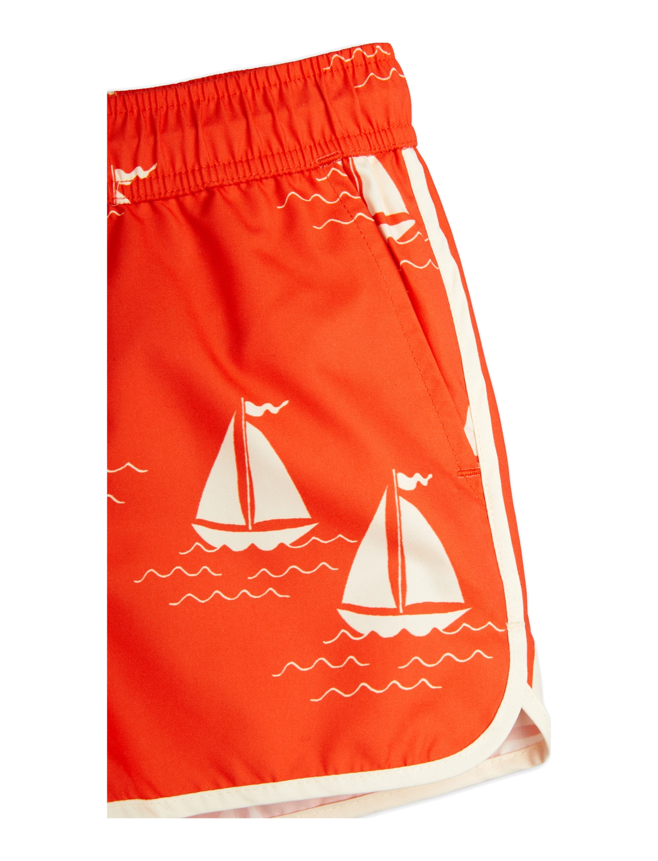 Mini Rodini - Sailing boats aop swim shorts - red - 2