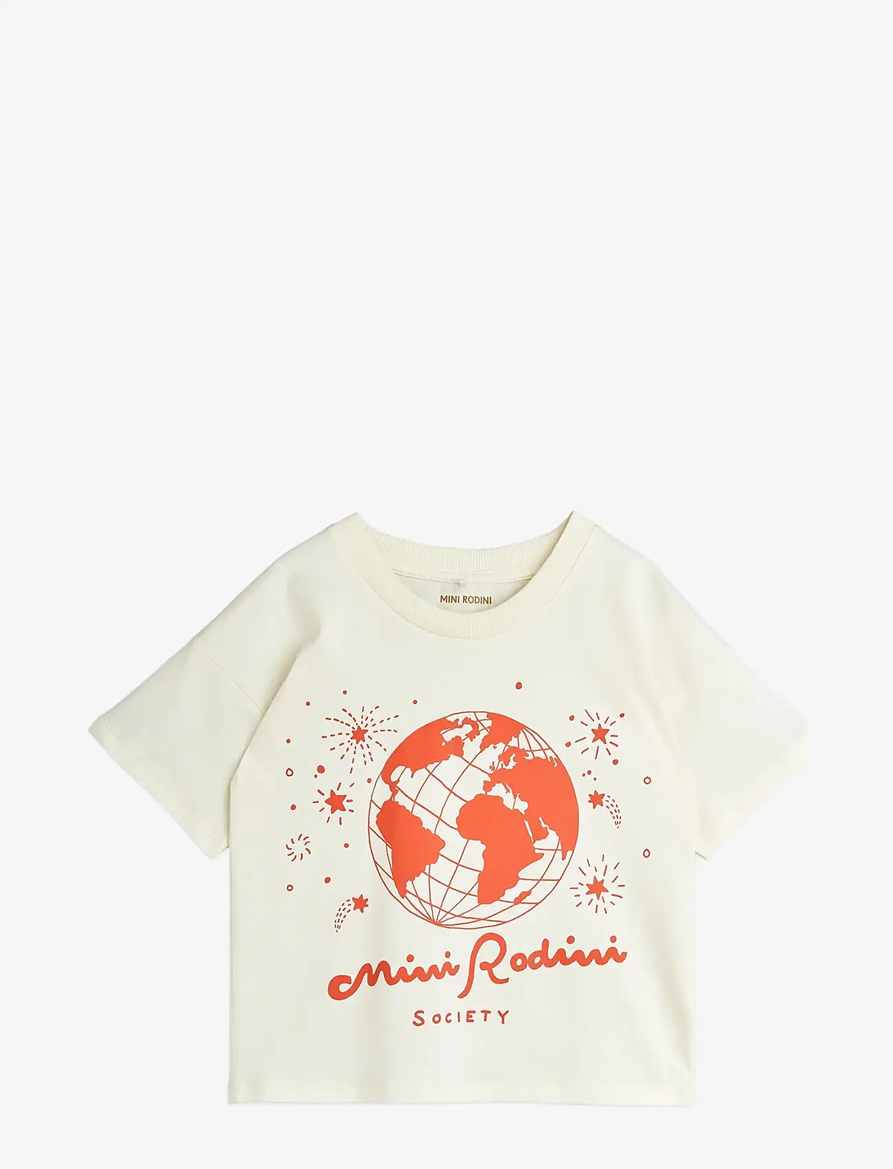 Mini Rodini - Mini Rodini society sp ss tee - kortærmede - offwhite - 0