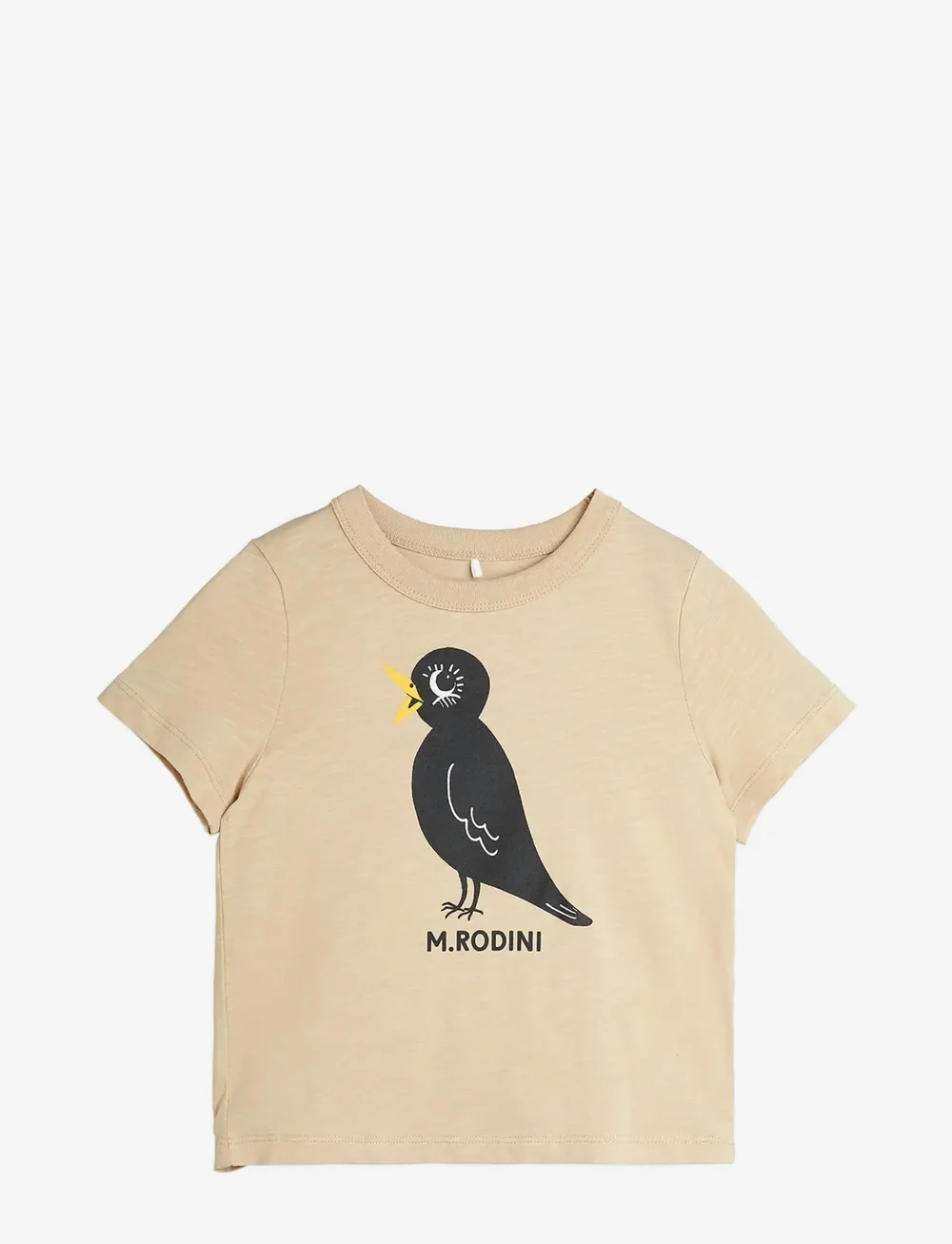 Mini Rodini - Blackbird sp ss tee - kortärmade t-shirts - beige - 0