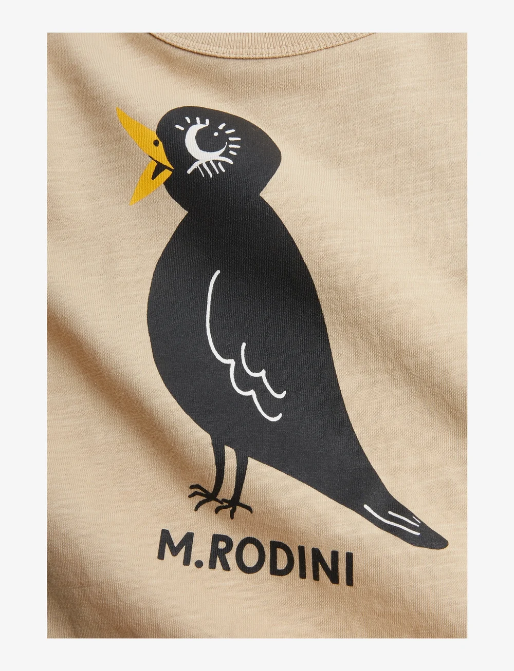 Mini Rodini - Blackbird sp ss tee - kortärmade t-shirts - beige - 2