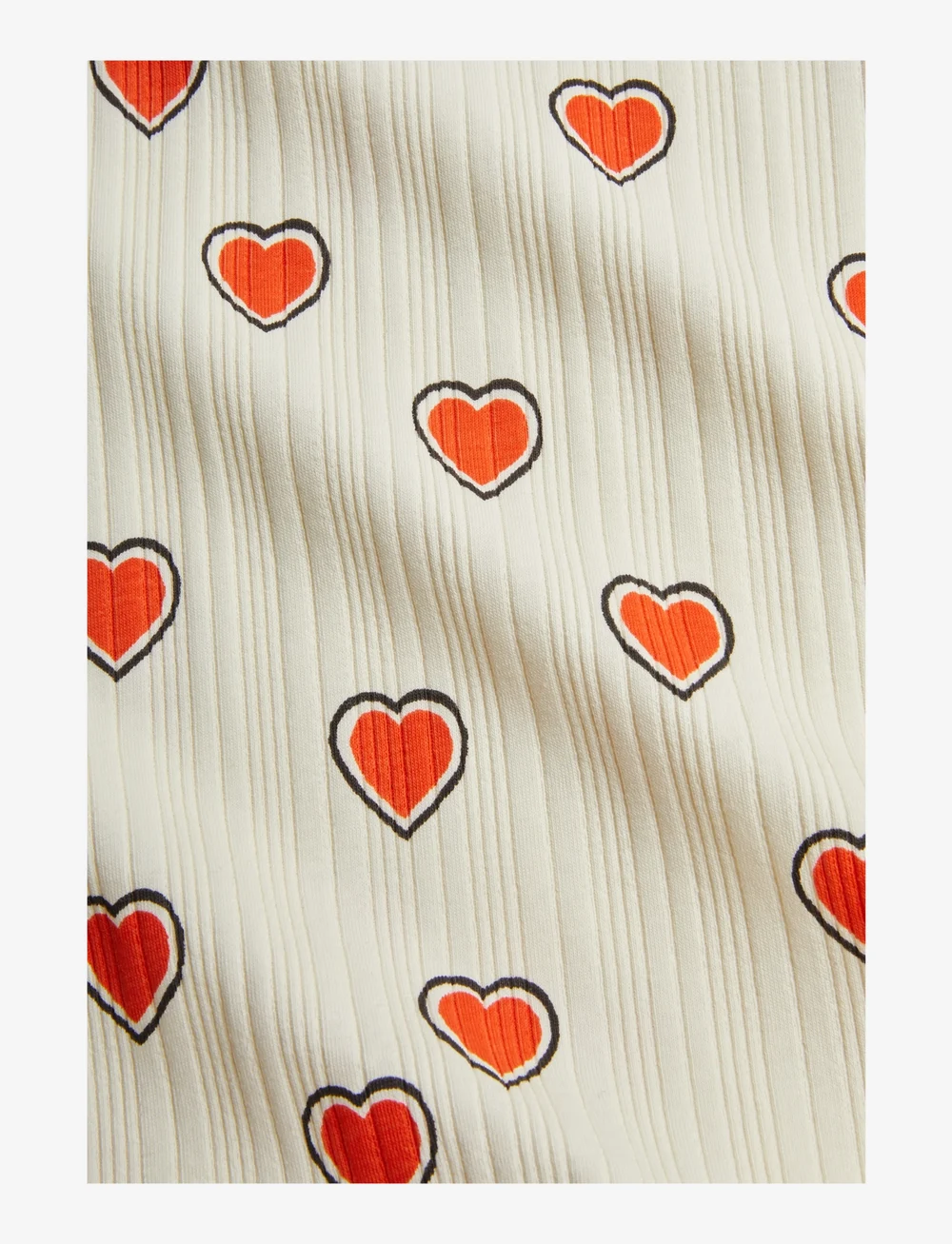 Mini Rodini - Outlined hearts aop baby set - sets mit body - offwhite - 3