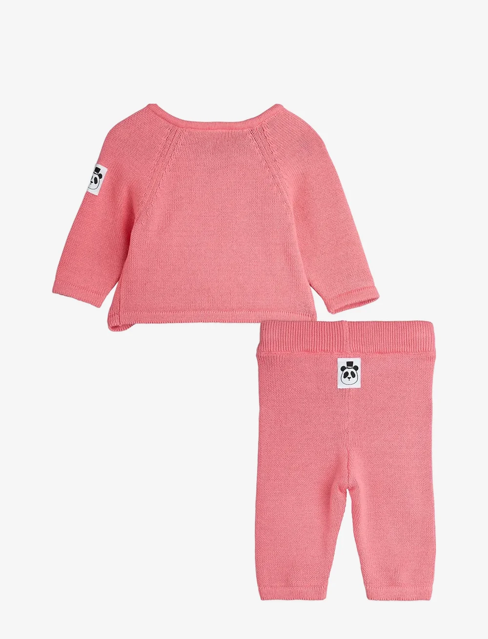 Mini Rodini - Fine knit baby kit - lühikeste varrukatega t-särkide komplektid - pink - 1