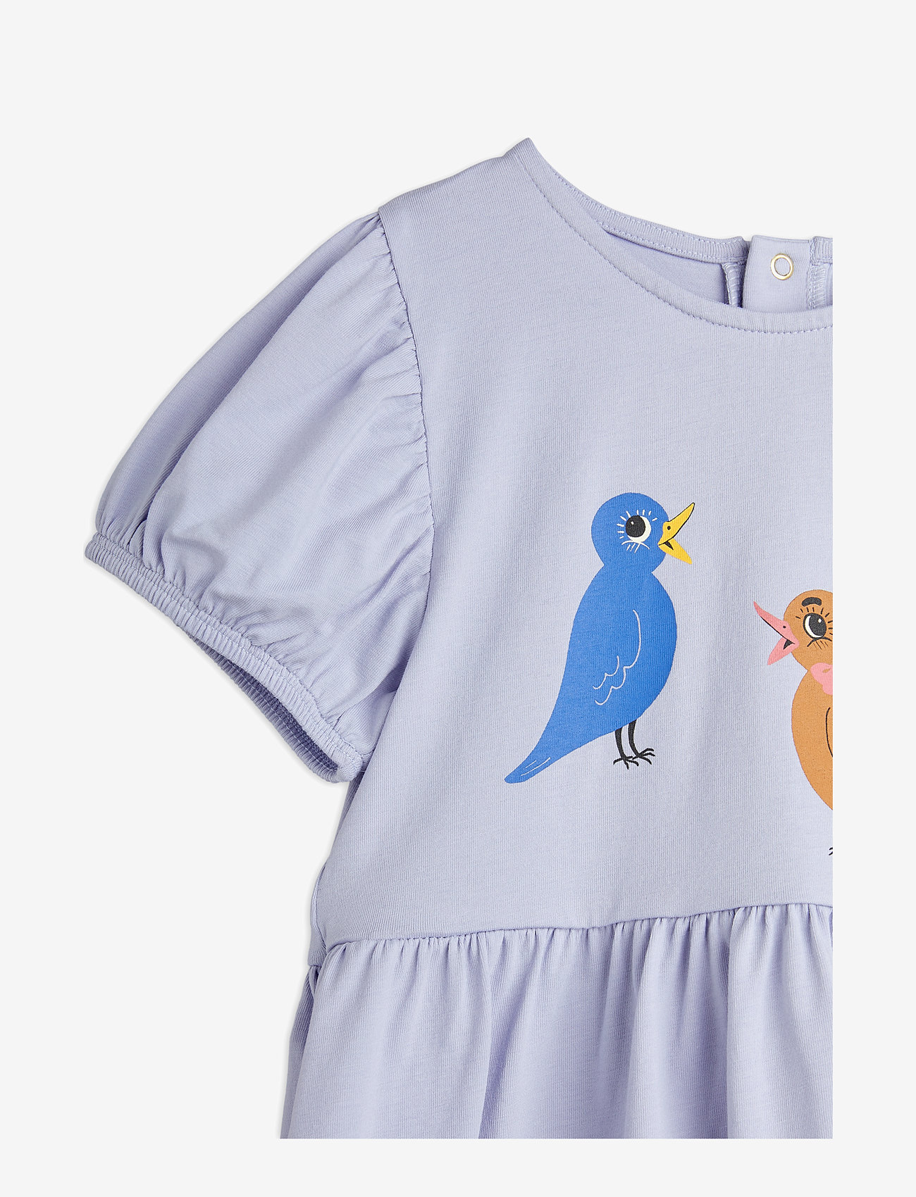 Mini Rodini - Birds sp ss dress - short-sleeved casual dresses - purple - 2