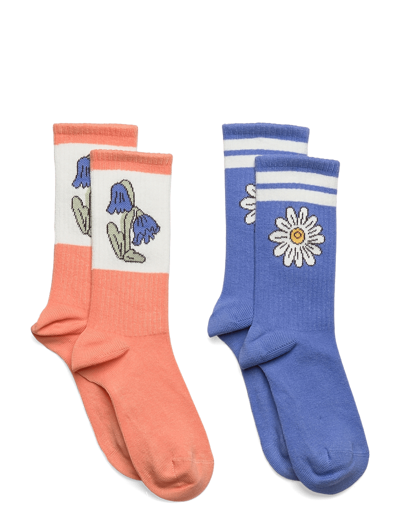 Mini Rodini - Flower 2-pack socks - strømper - multi - 0