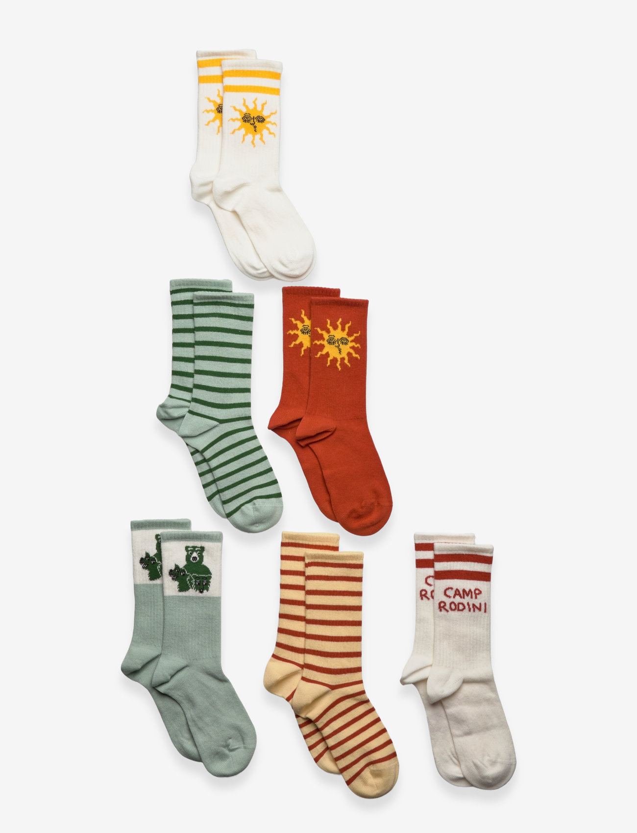 Mini Rodini - Camp Rodini 6-pack socks - multi - 0