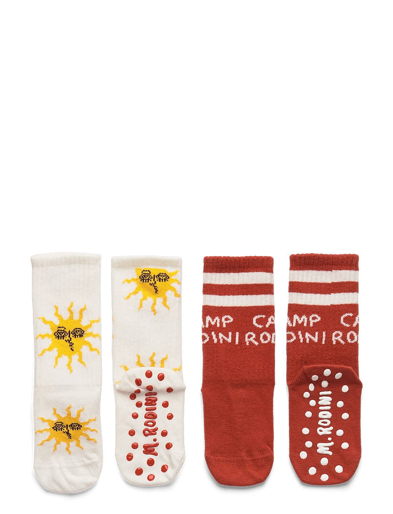 Mini Rodini - Sun 2-pack anti-slip socks - strømper - multi - 0