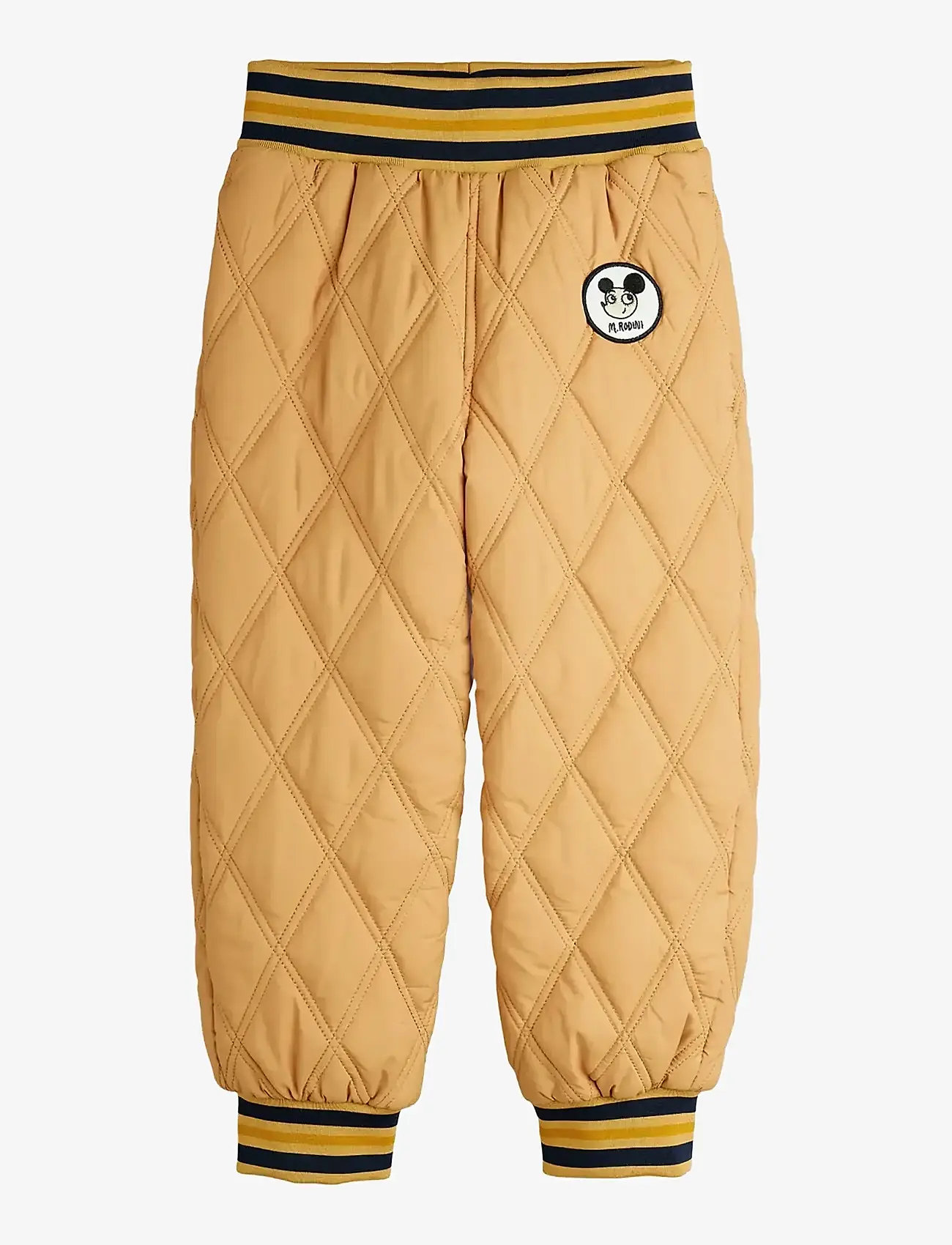 Mini Rodini - Ritzratz patch quilted outerwear trousers - thermo-hose - beige - 0