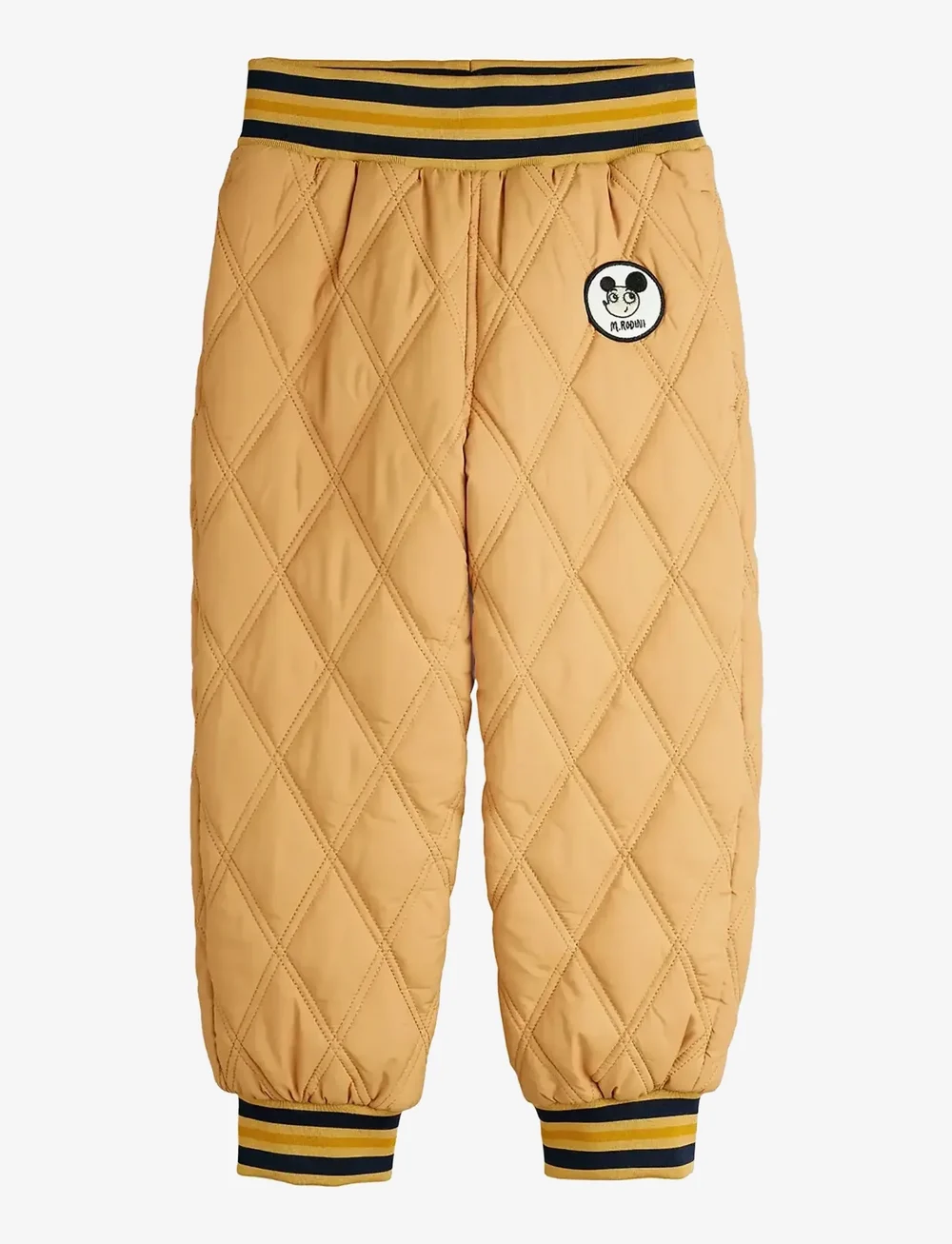 Mini Rodini - Ritzratz patch quilted outerwear trousers - termobyxor - beige - 0