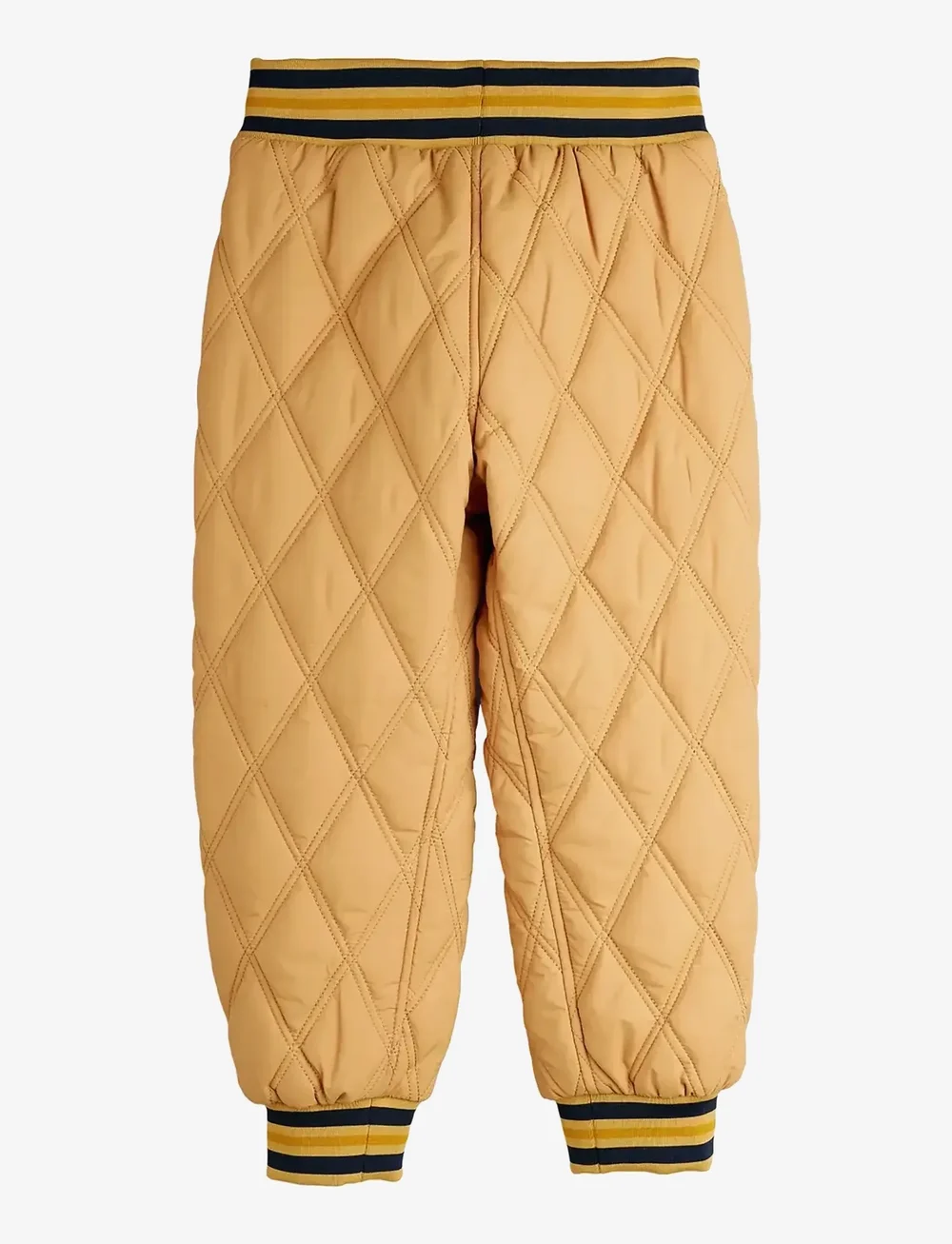 Mini Rodini - Ritzratz patch quilted outerwear trousers - termobyxor - beige - 1
