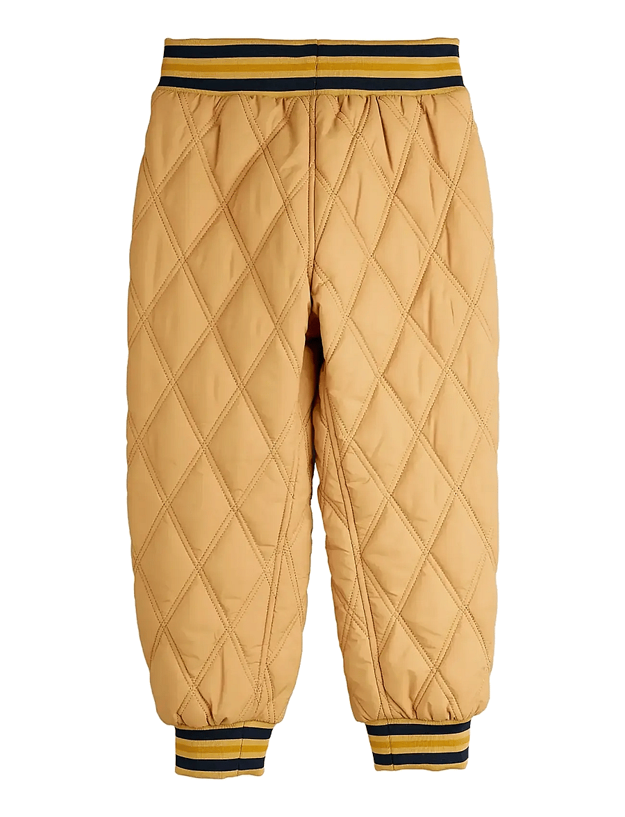 Mini Rodini - Ritzratz patch quilted outerwear trousers - thermobroeken - beige - 1