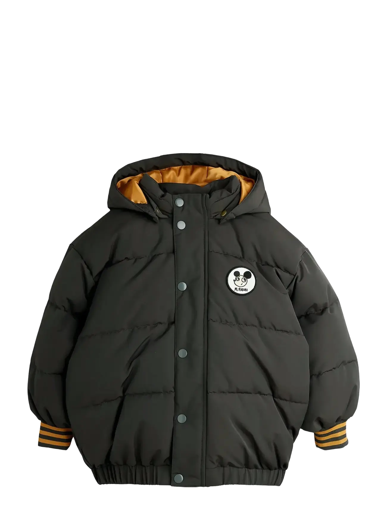 Mini Rodini Ritzratz Patch Puffer, 92/98, Jackets & Coats, Schwarz - Puffer Padded, Kinder