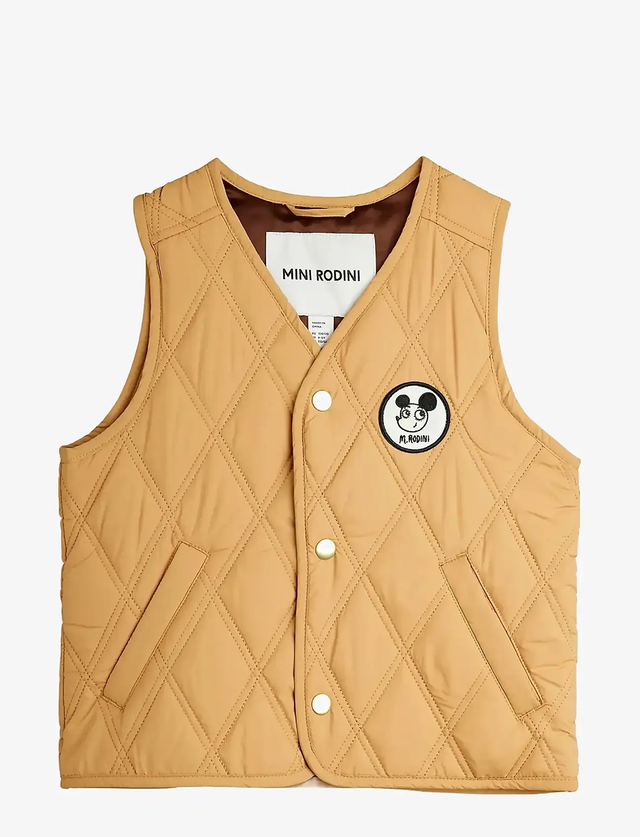 Mini Rodini - Ritzratz patch quilted vest - shop by age - beige - 0