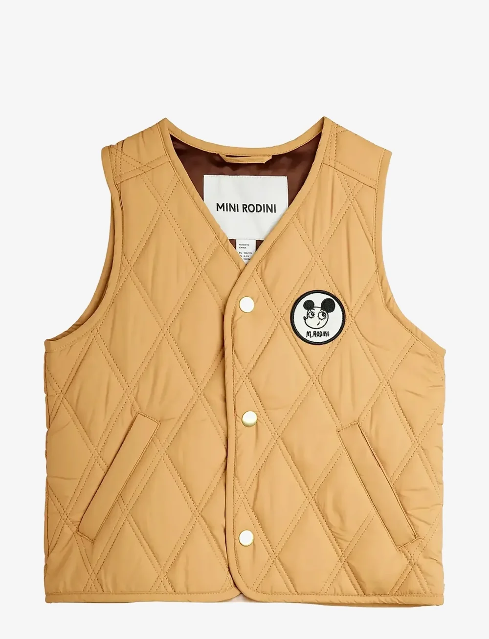 Mini Rodini - Ritzratz patch quilted vest - einkaufen nach alter von - beige - 0