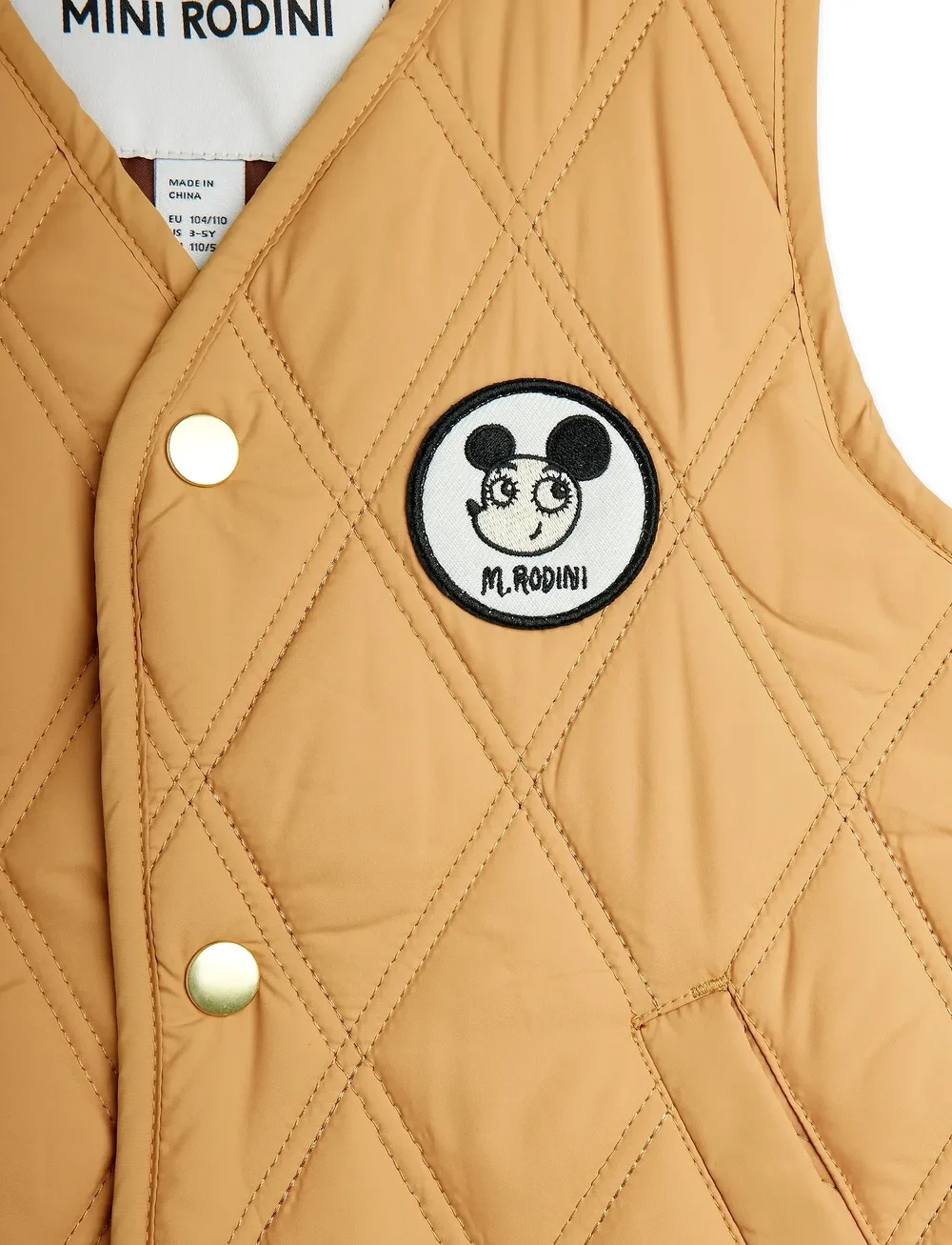 Mini Rodini - Ritzratz patch quilted vest - einkaufen nach alter von - beige - 2