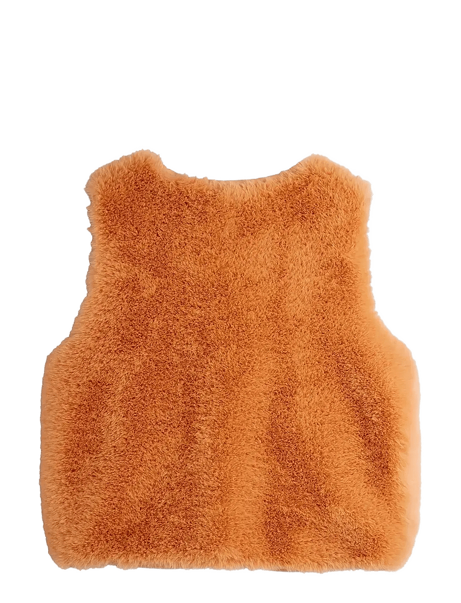 Mini Rodini - Ritzratz patch faux fur vest - shoppa efter ålder - pink - 1