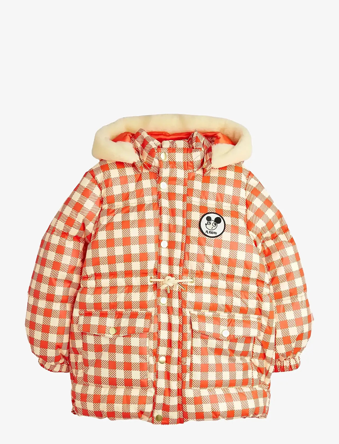 Mini Rodini - Ritzratz patch gingham aop heavy puffer - winterjacke - red - 0