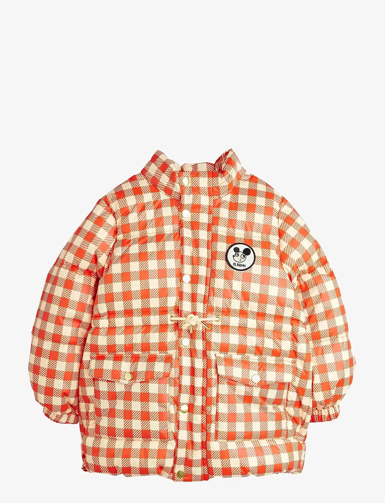 Mini Rodini - Ritzratz patch gingham aop heavy puffer - winterjacke - red - 1