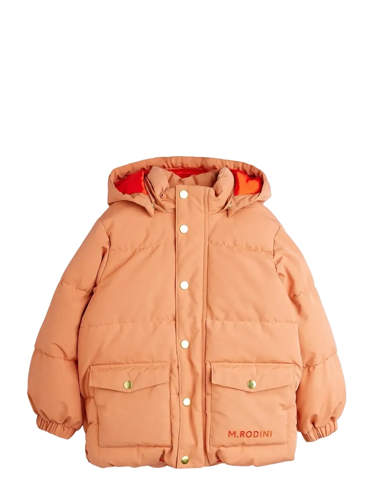 Mini Rodini Solid Heavy Puffer, 80/86, Coral, Jakker Og Frakker > Puffer Og Vatterede, Børn
