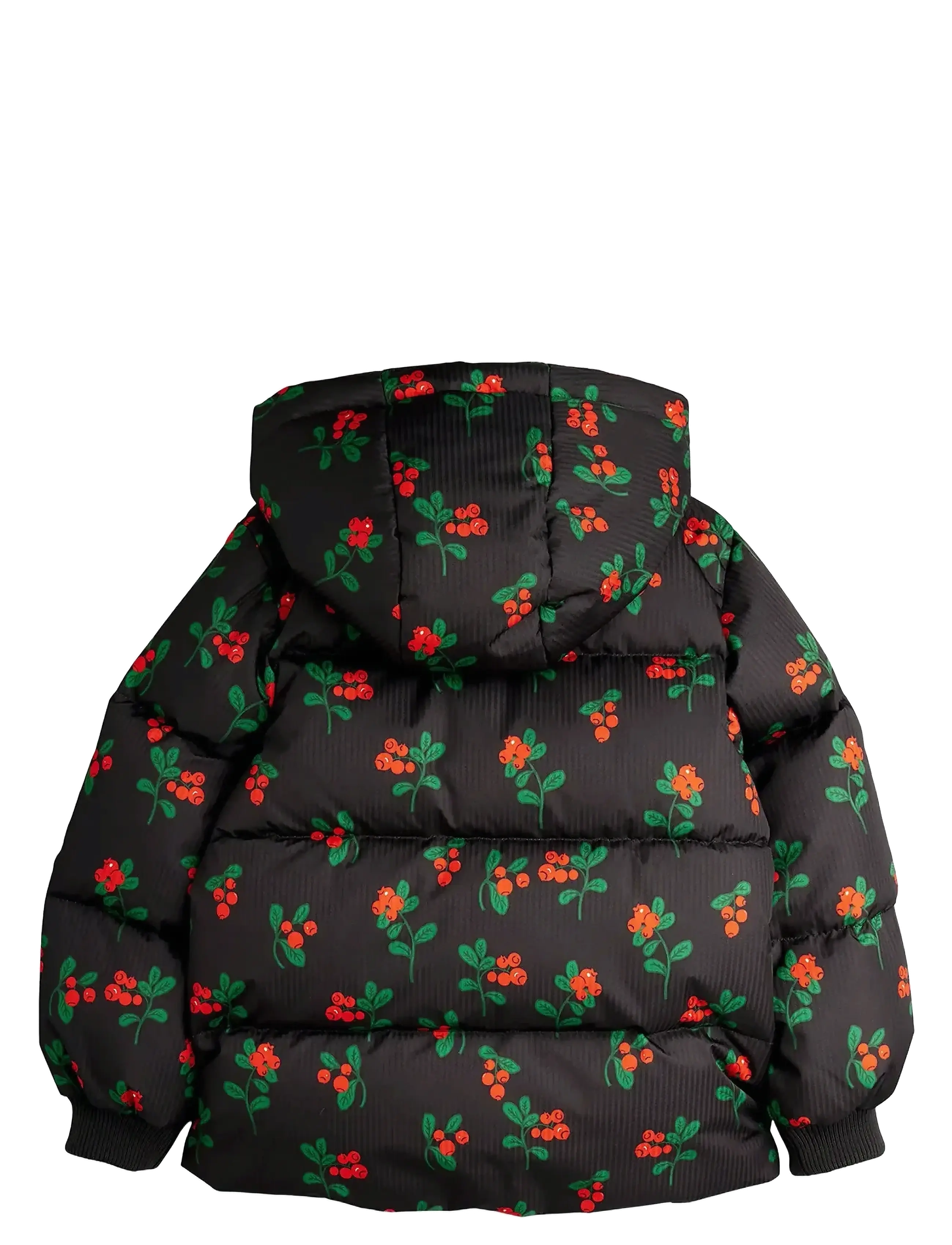 Mini Rodini - Lingonberries aop hooded puffer - winterjacke - black - 2