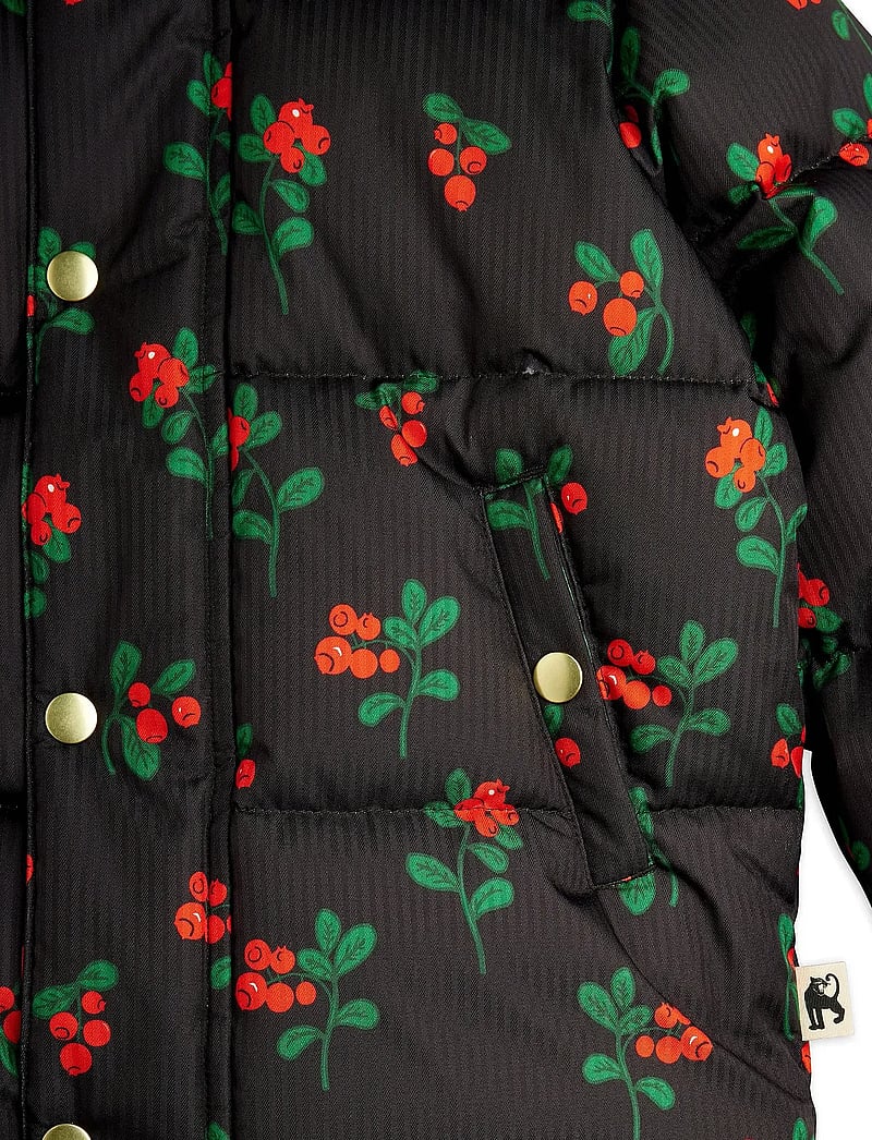 Mini Rodini - Lingonberries aop hooded puffer - winterjacke - black - 3