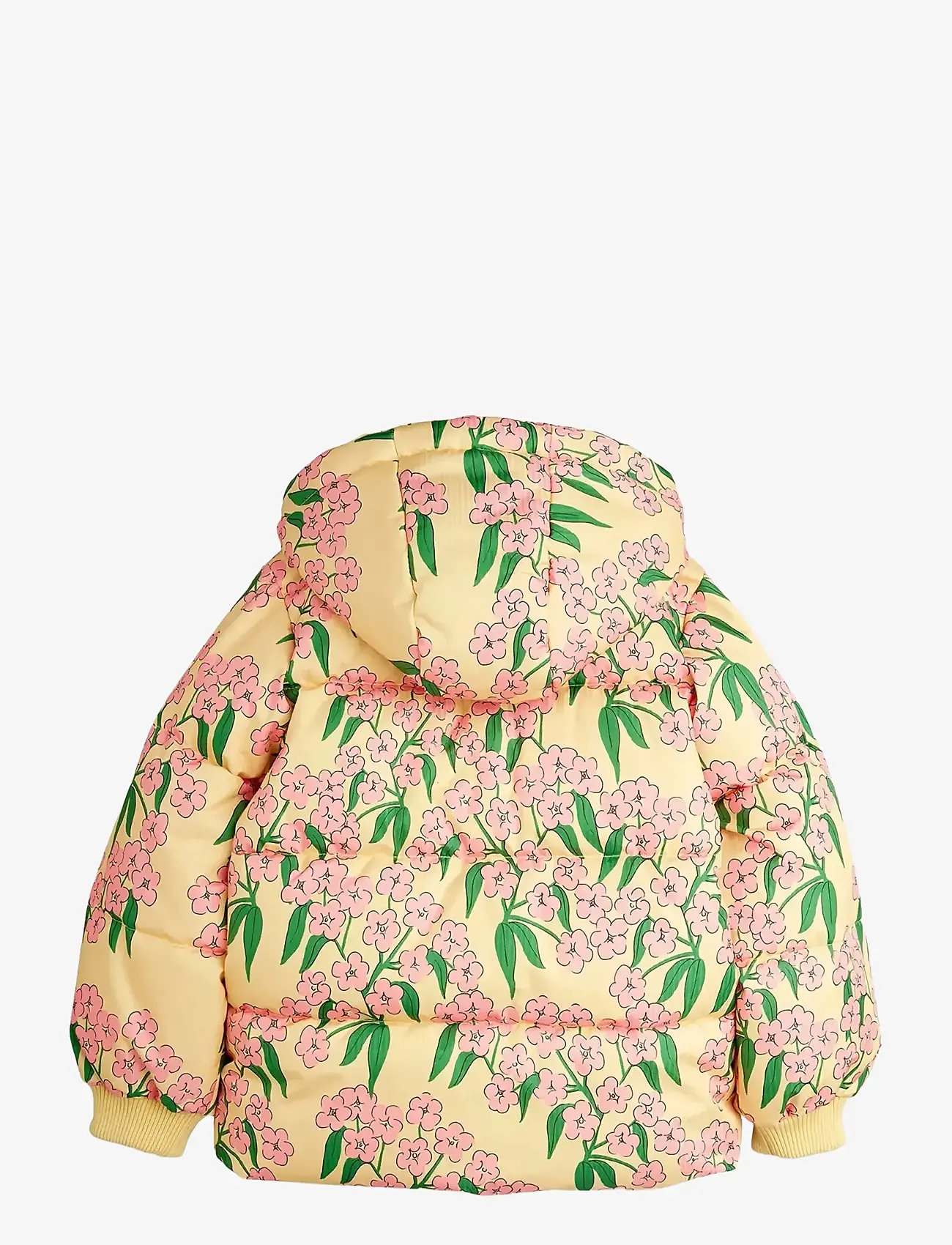 Mini Rodini - Alpine flowers aop hooded puffer - winterjacke - yellow - 2