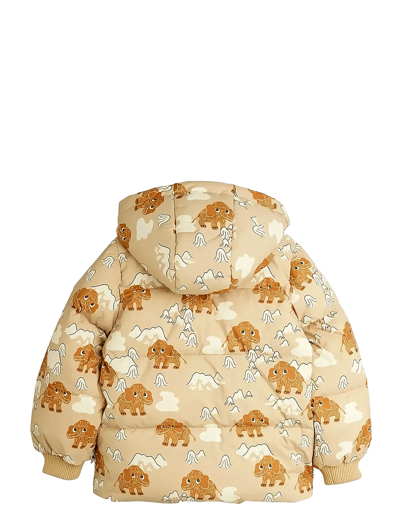 Mini Rodini - Mammoths hooded puffer jacket - ziemas jakas - beige - 2