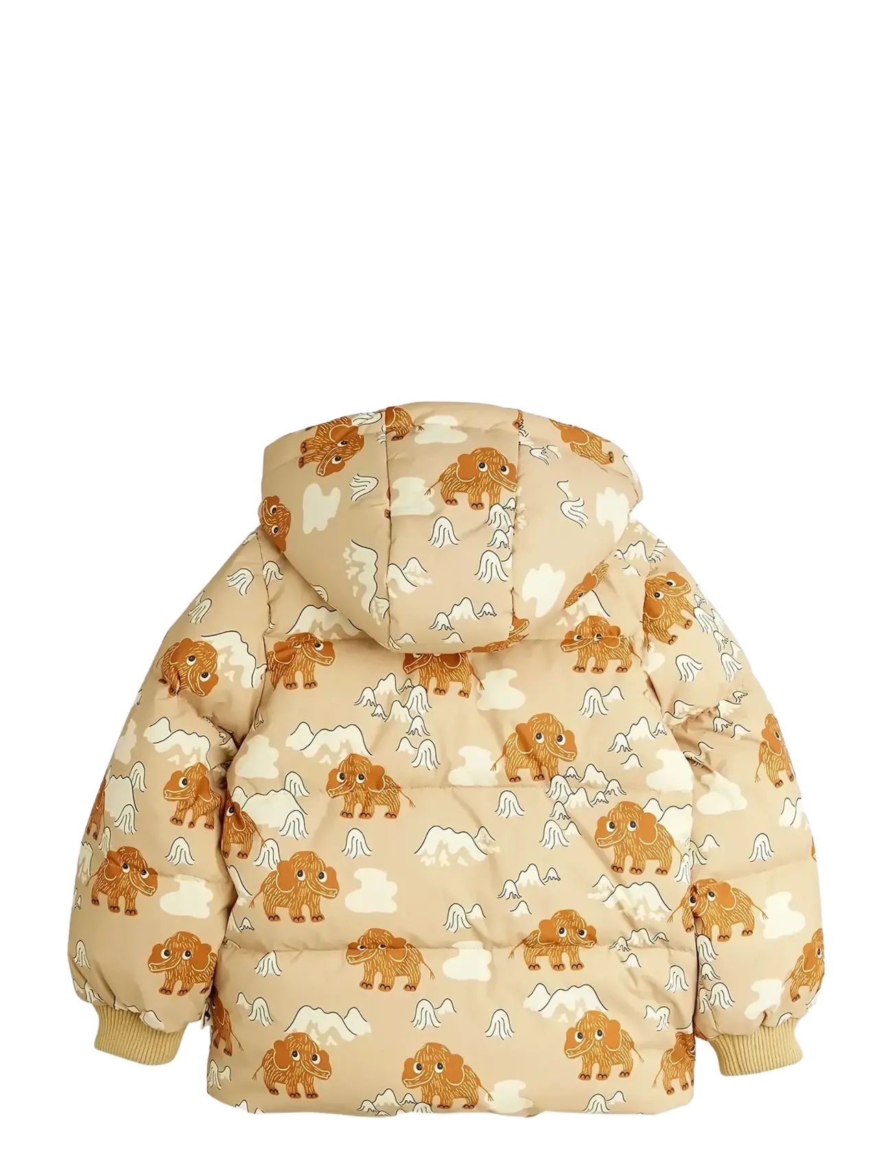 Mini Rodini - Mammoths hooded puffer jacket - Žieminė striukė - beige - 2